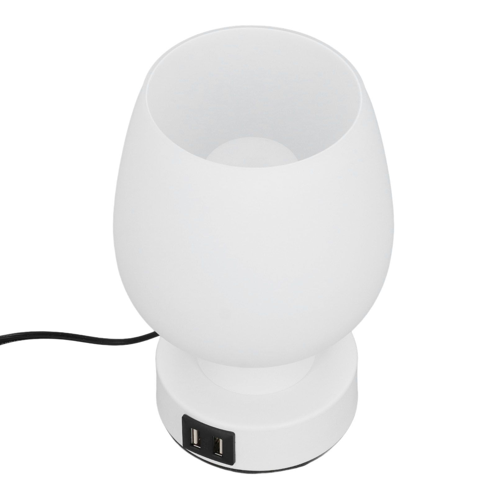 Touch Bedside Lamp Light Luxury Glass Lampshade Dimmable Modern Small Lamp