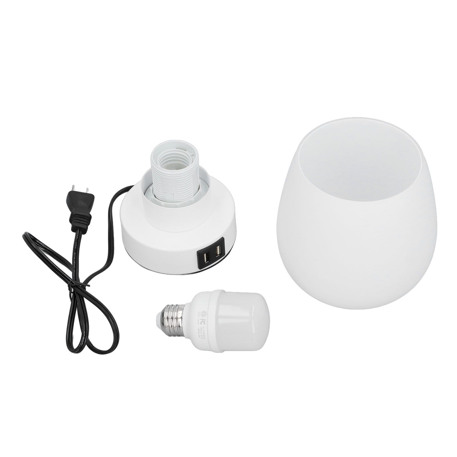Touch Bedside Lamp Light Luxury Glass Lampshade Dimmable Modern Small Lamp view 3