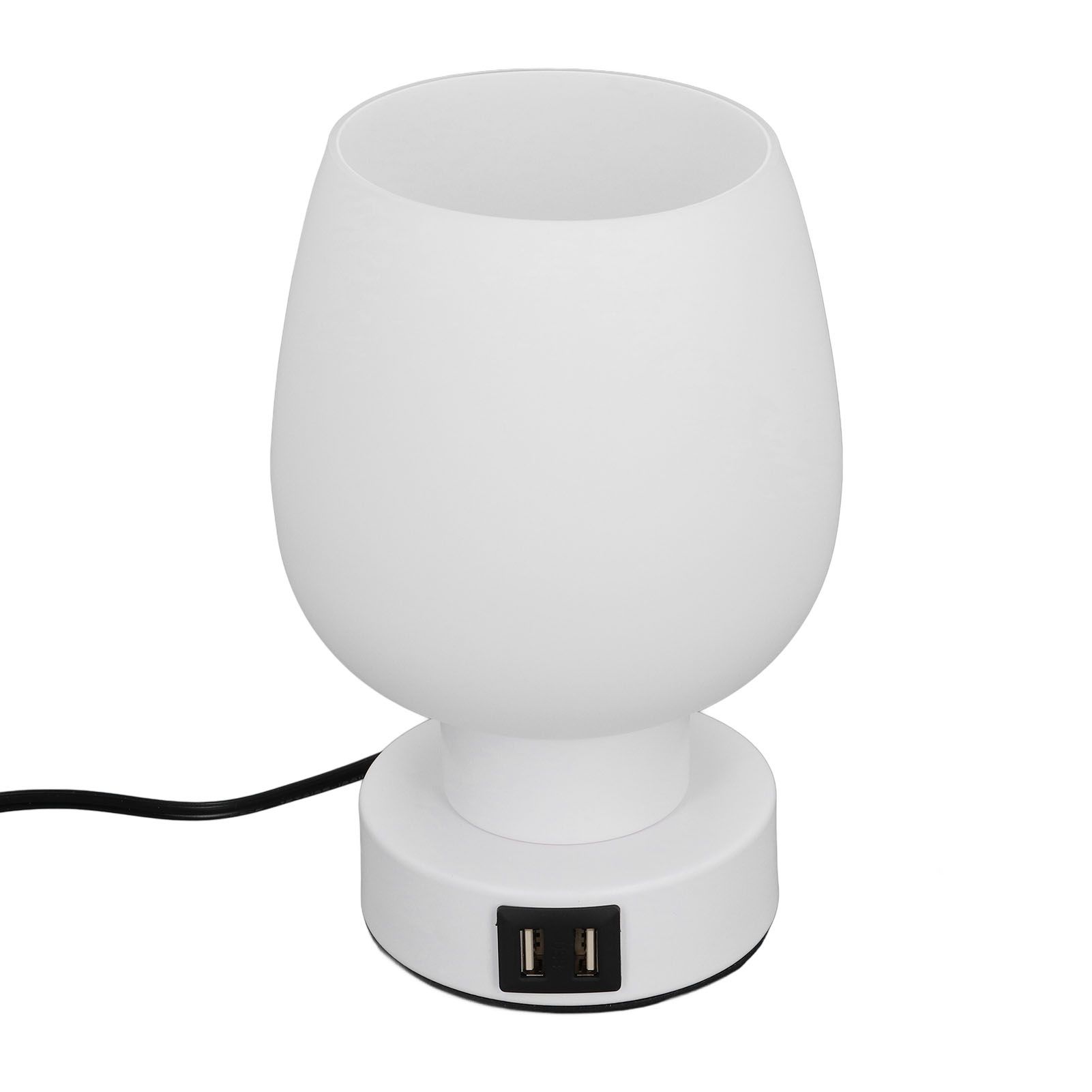Touch Bedside Lamp Light Luxury Glass Lampshade Dimmable Modern Small Lamp view 6