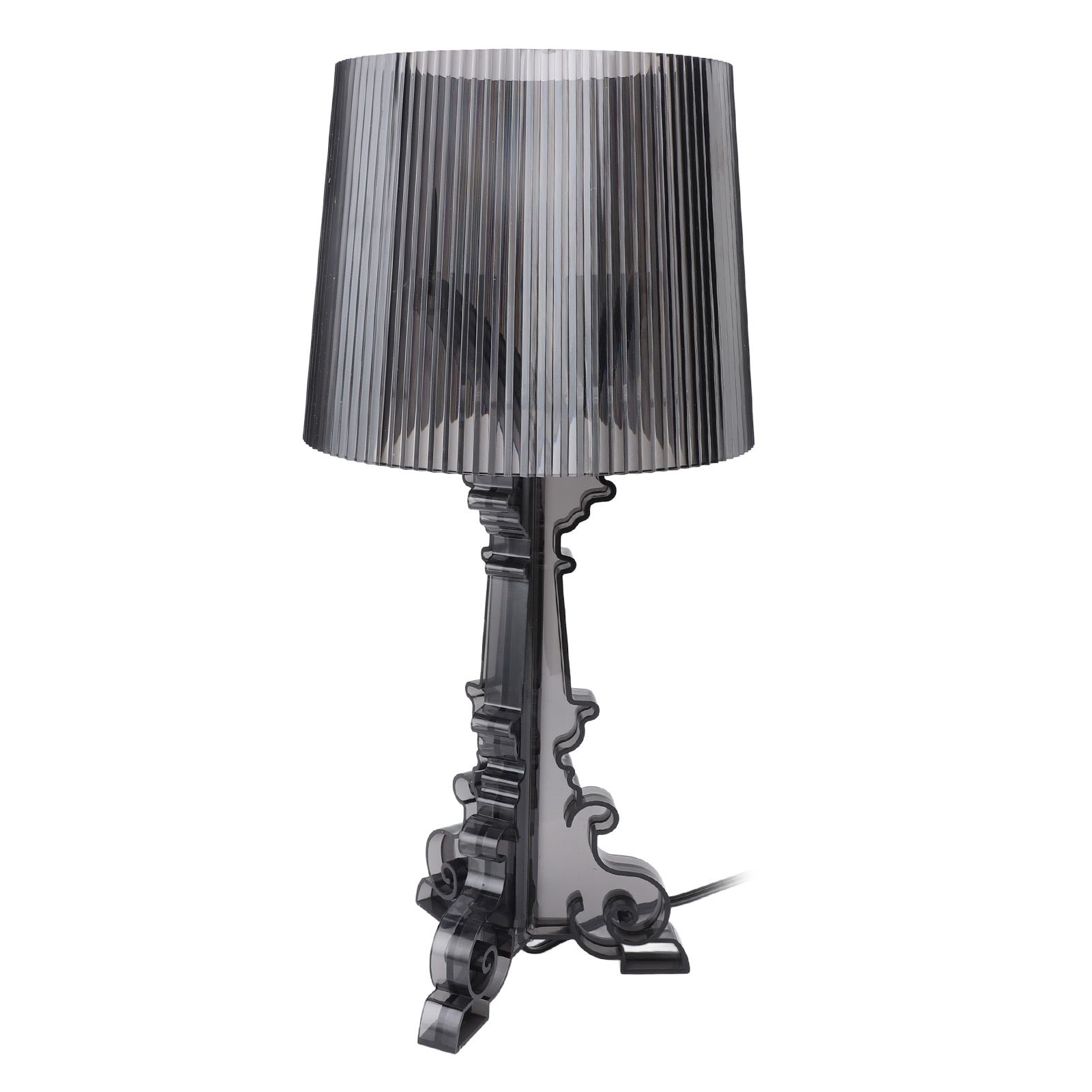 Transparent Acrylic Bedside Table Lamp Contemporary Baroco Style Reading Desk view 4