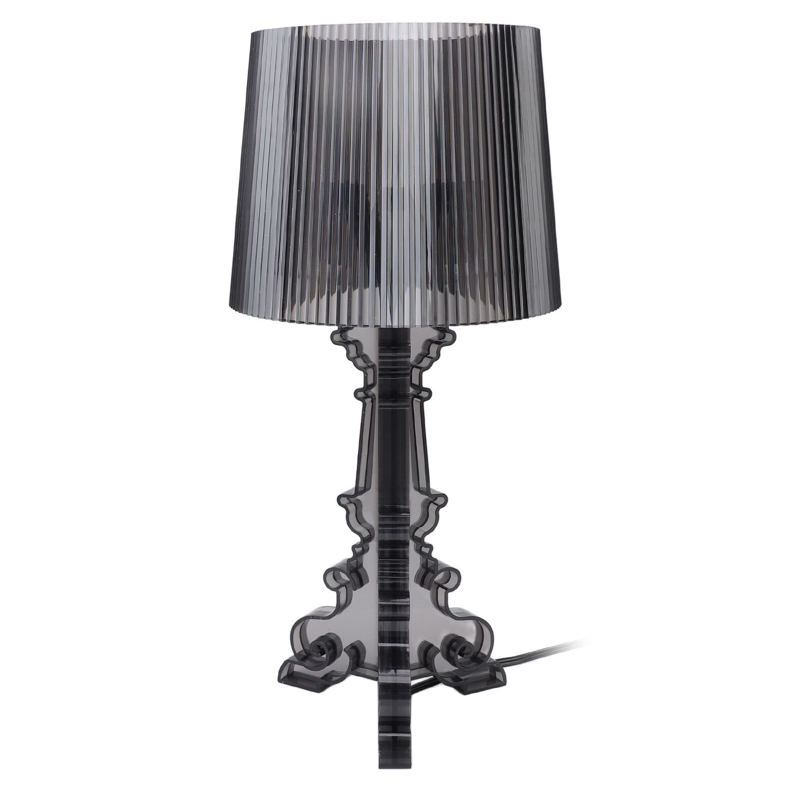 Transparent Acrylic Bedside Table Lamp Contemporary Baroco Style Reading Desk view 9