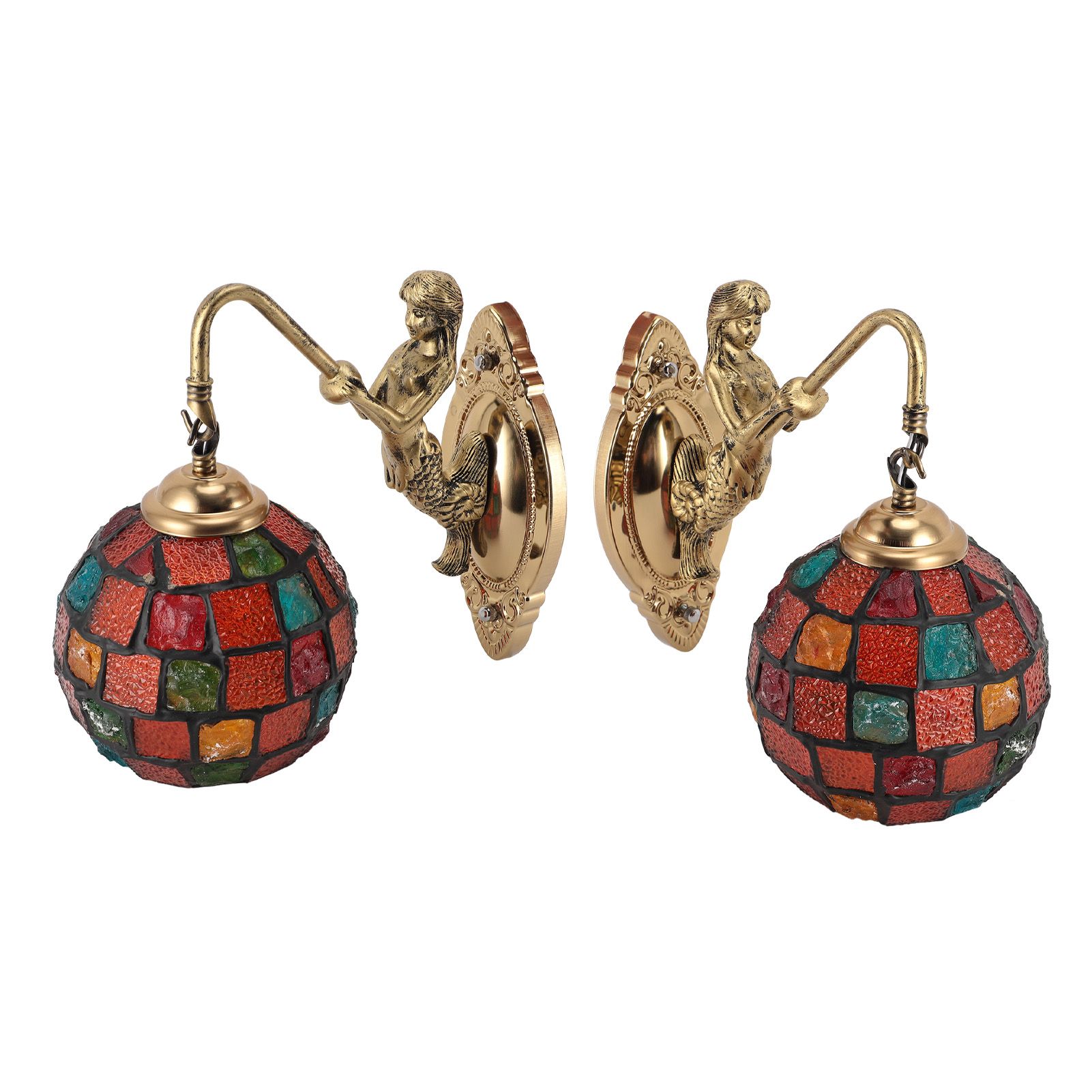 Turkish Wall Sconce Glass Iron 60W E27 E26 Hardwired Decorative Mosaic Wall view 11