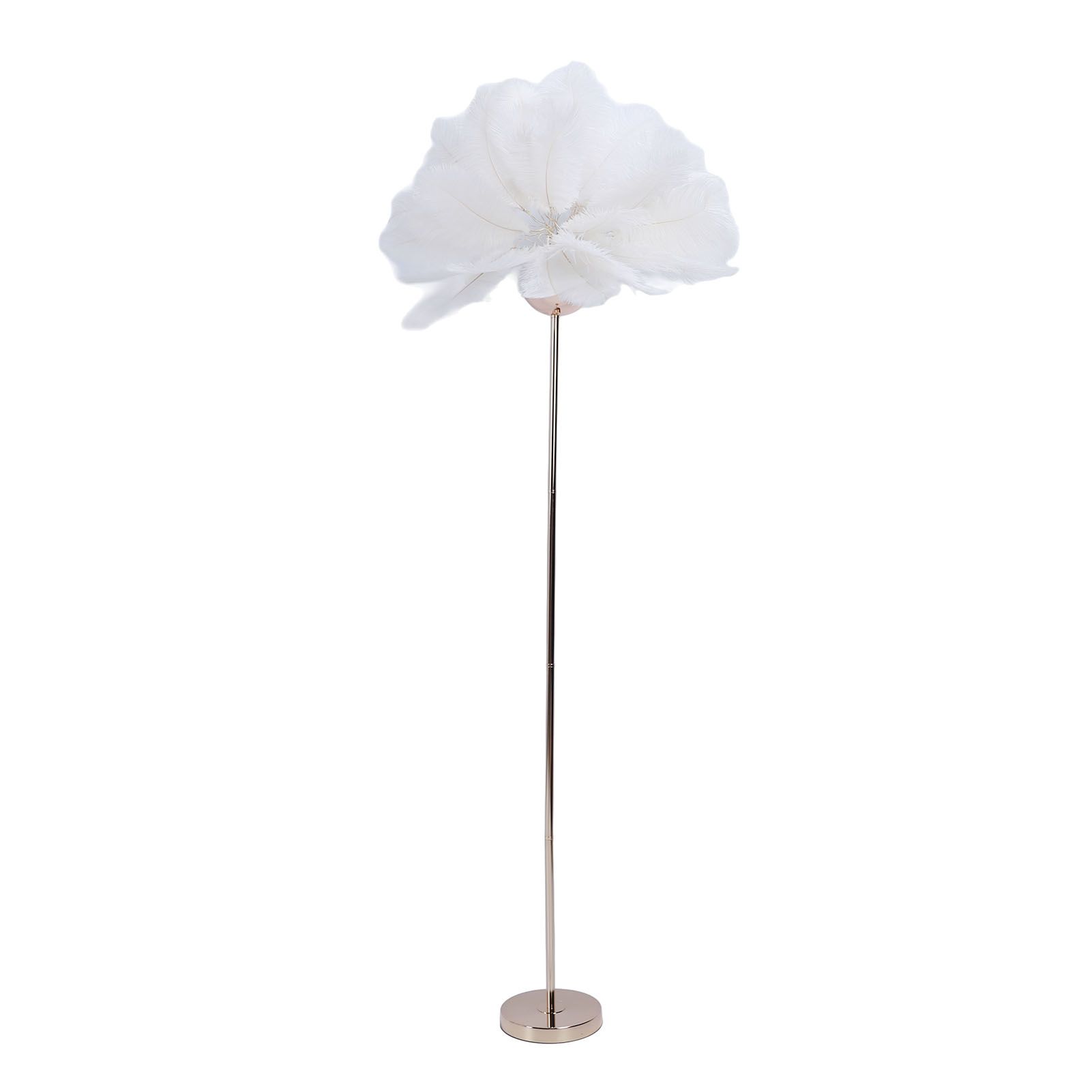 Ostrich Plume Floor Lamp Iron Art 61 Inch LED USB Stepless Dimmable Modern view 8