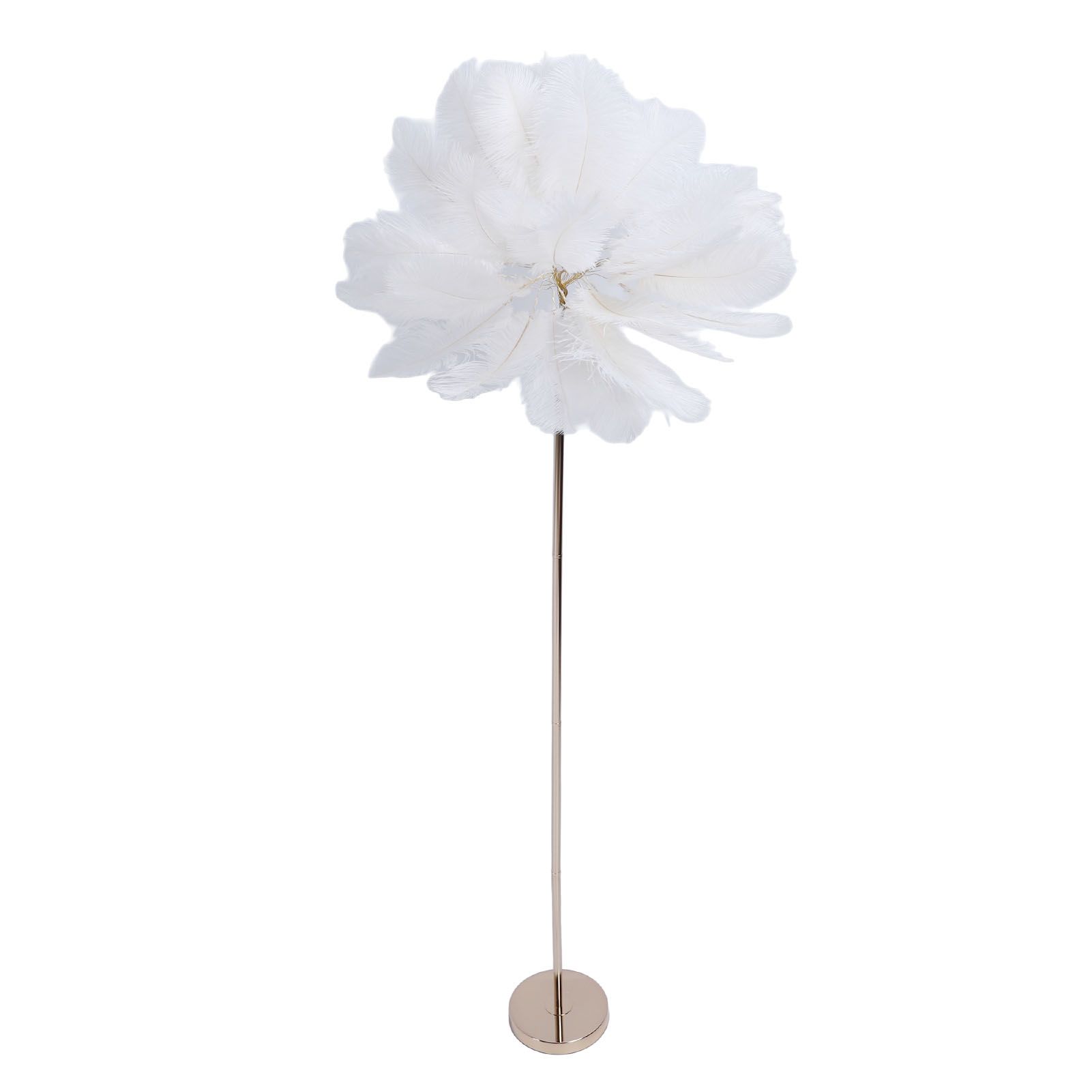 Ostrich Plume Floor Lamp Iron Art 61 Inch LED USB Stepless Dimmable Modern view 9