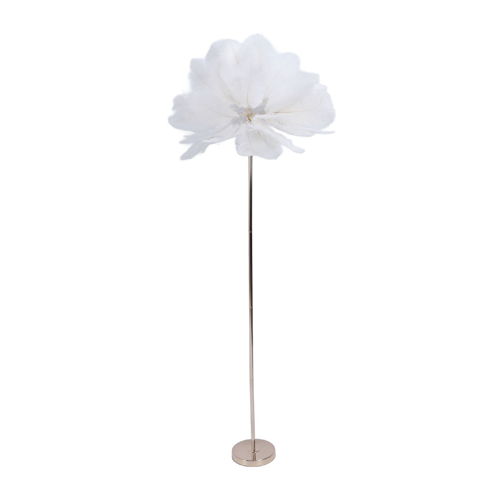 Ostrich Plume Floor Lamp Iron Art 61 Inch LED USB Stepless Dimmable Modern view 11