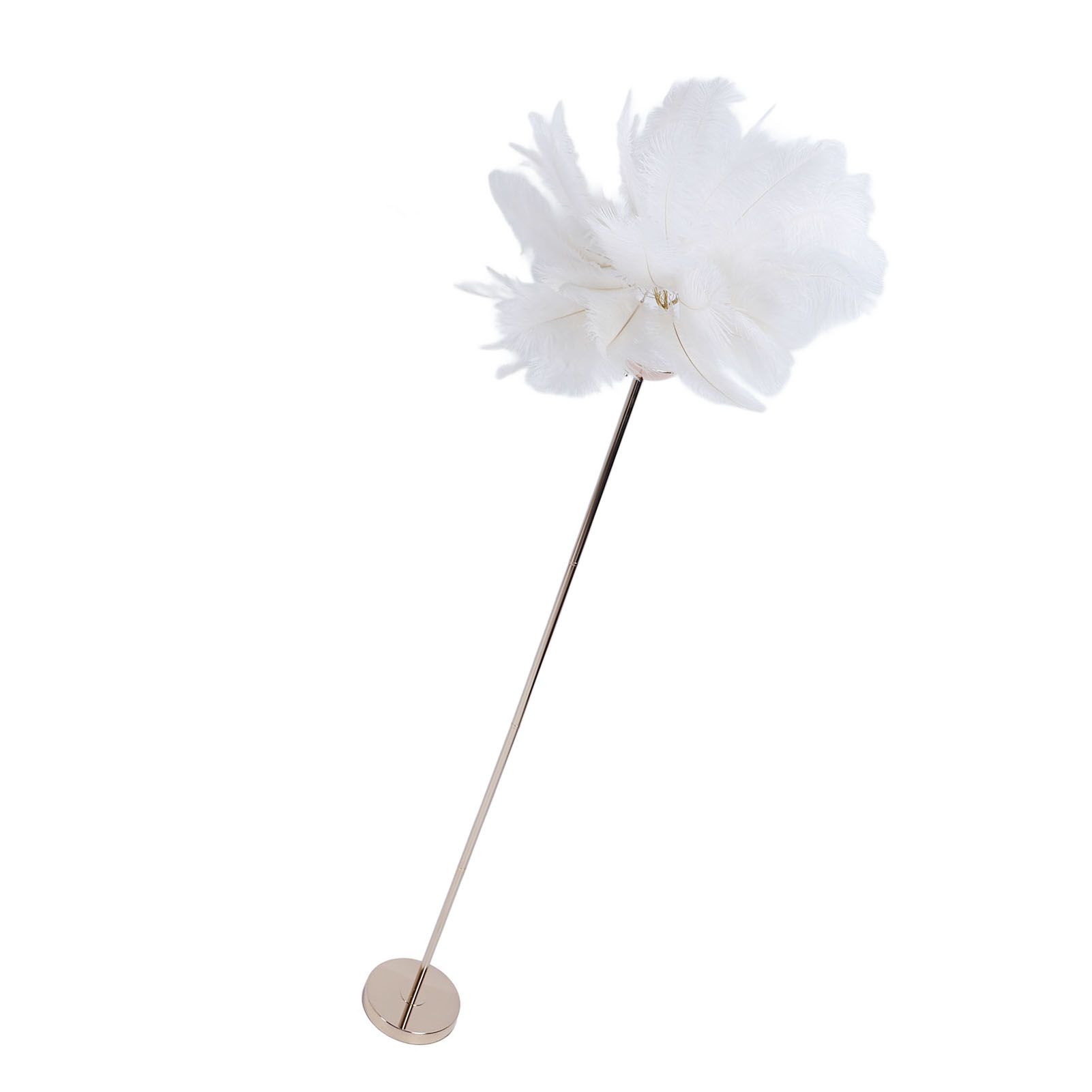 Ostrich Plume Floor Lamp Iron Art 61 Inch LED USB Stepless Dimmable Modern view 12