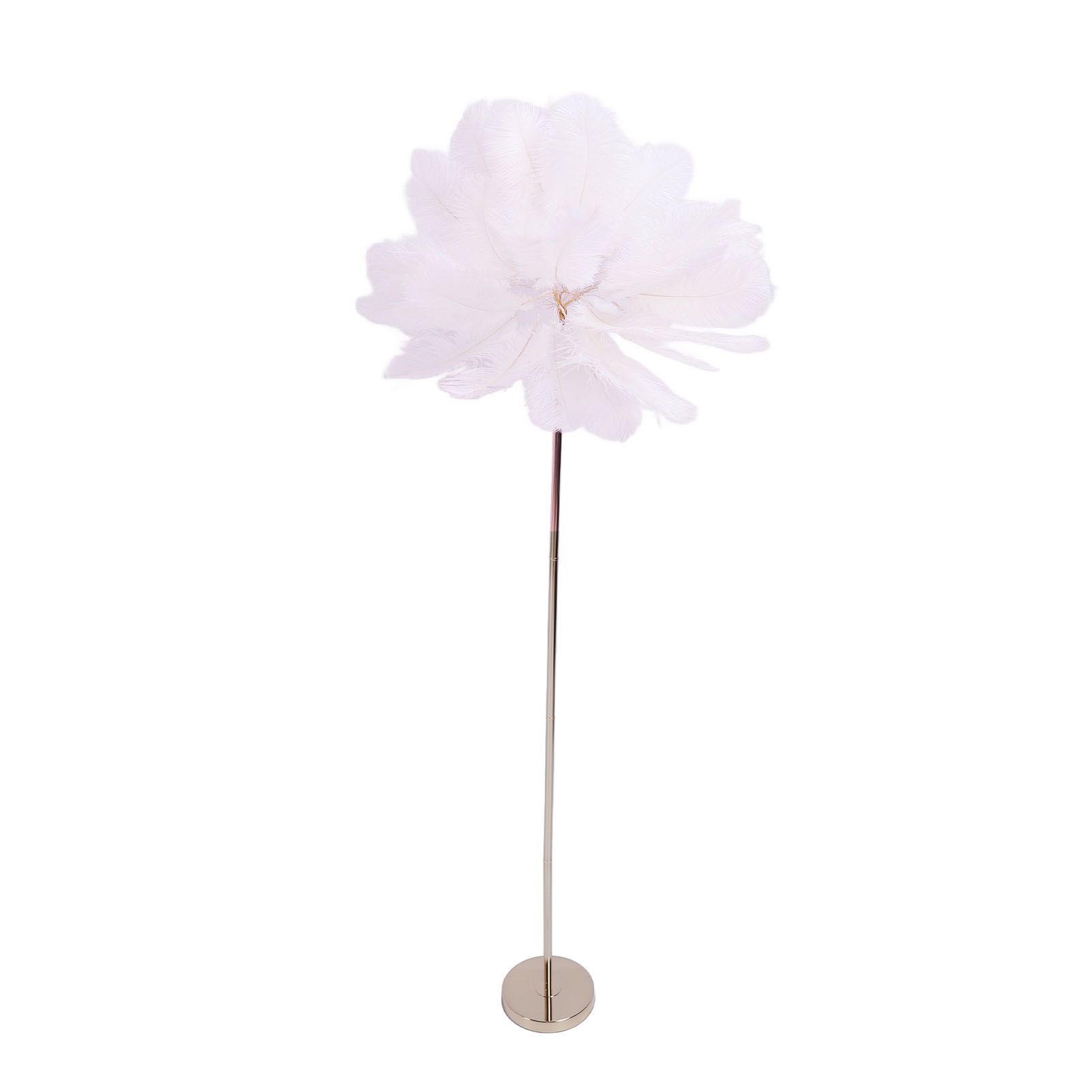 Ostrich Plume Floor Lamp Iron Art 61 Inch LED USB Stepless Dimmable Modern view 4