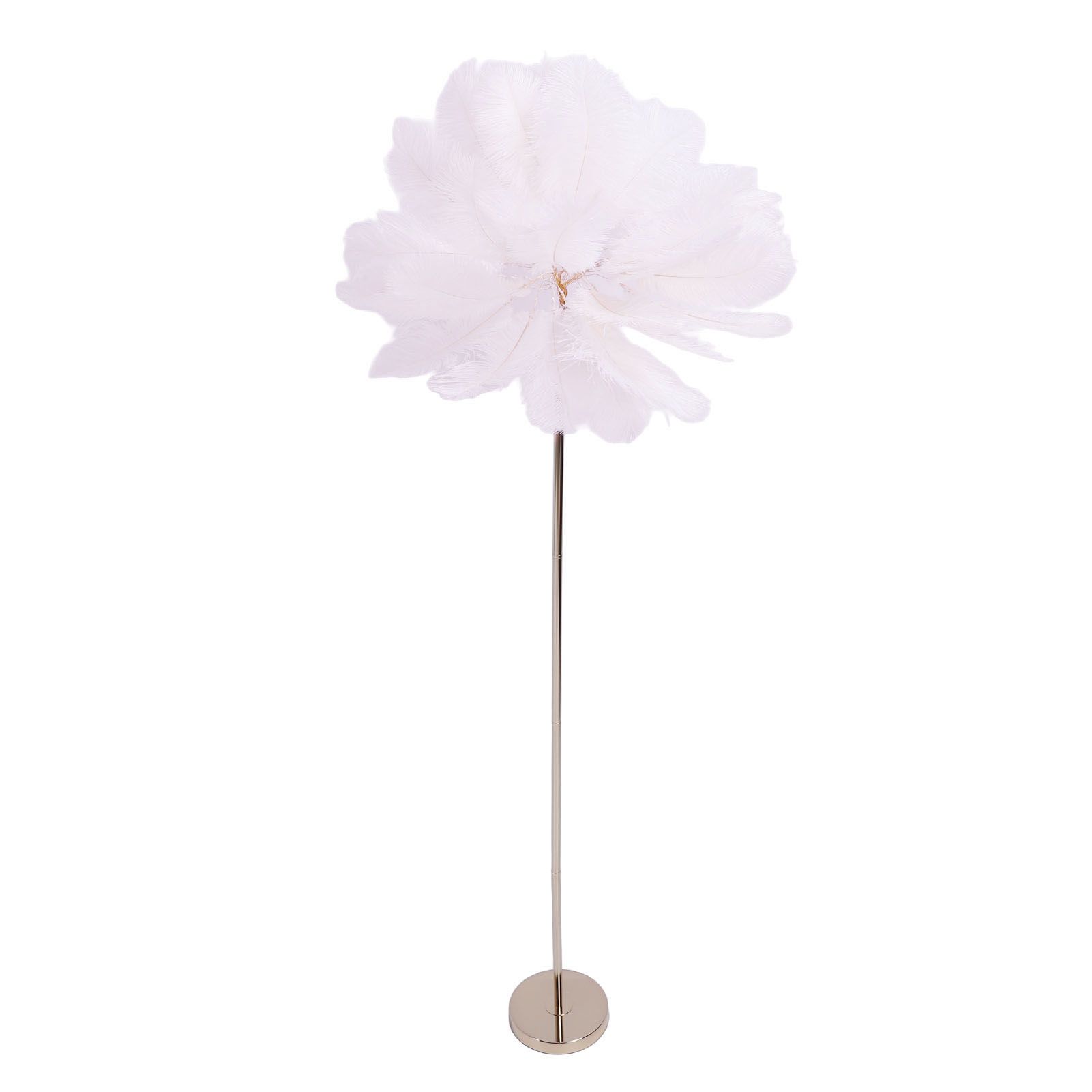 Ostrich Plume Floor Lamp Iron Art 61 Inch LED USB Stepless Dimmable Modern view 6