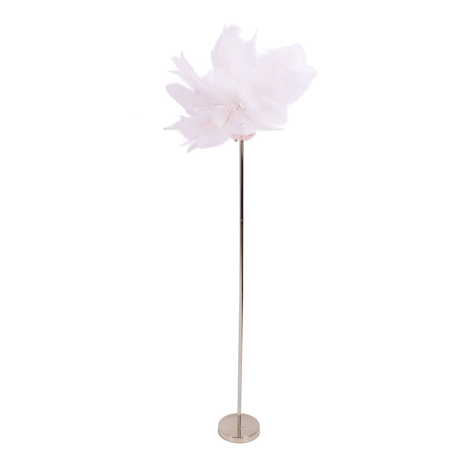 Ostrich Plume Floor Lamp Iron Art 61 Inch LED USB Stepless Dimmable Modern view 9