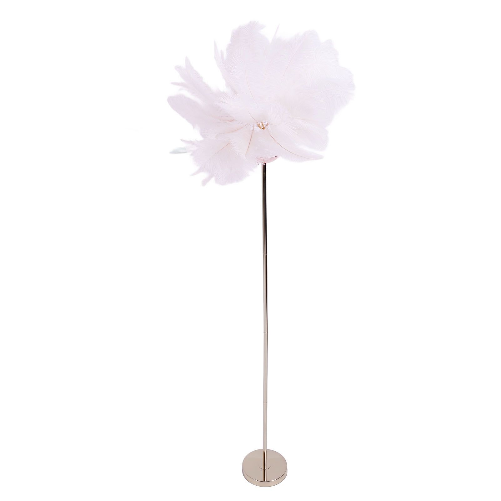 Ostrich Plume Floor Lamp Iron Art 61 Inch LED USB Stepless Dimmable Modern view 10