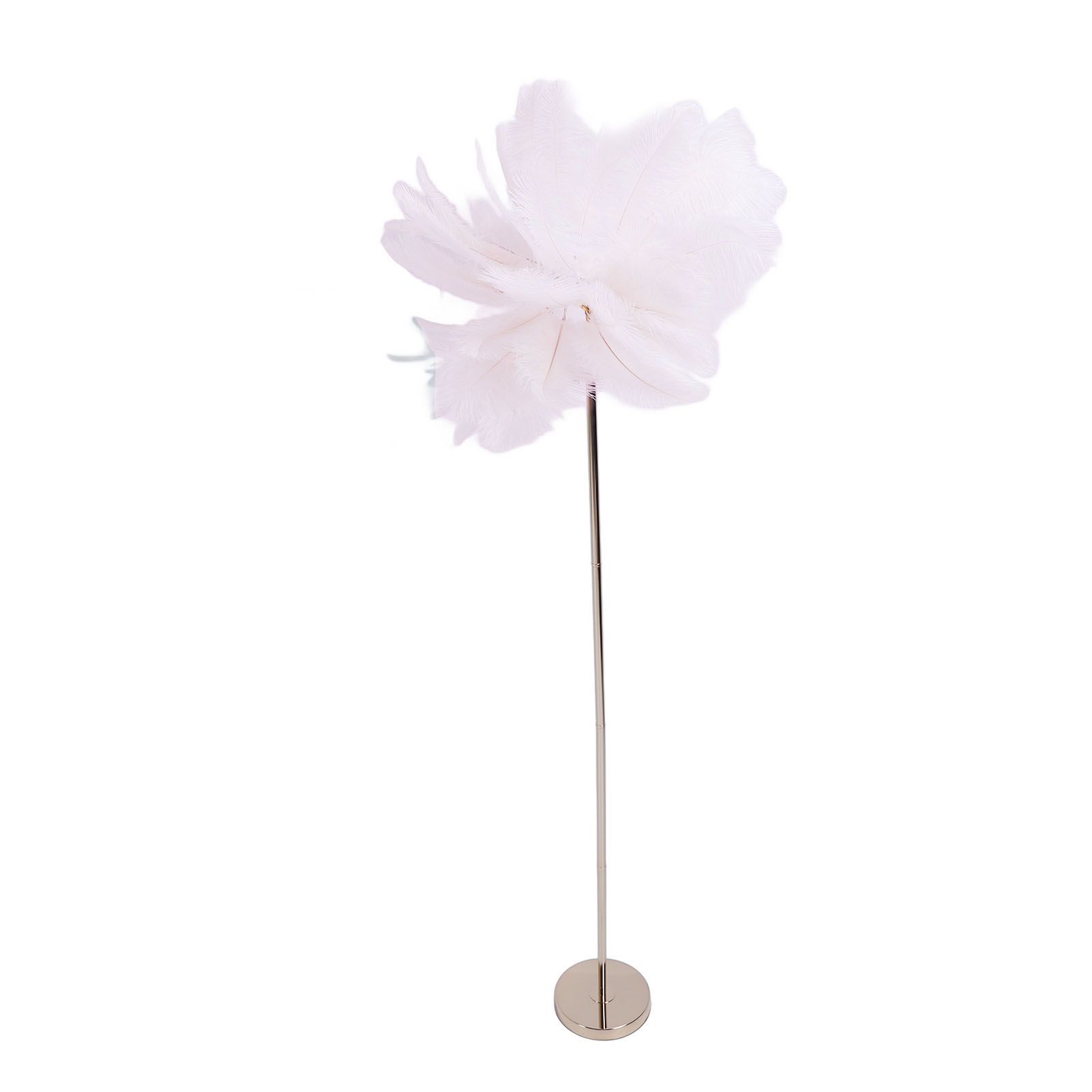 Ostrich Plume Floor Lamp Iron Art 61 Inch LED USB Stepless Dimmable Modern view 11