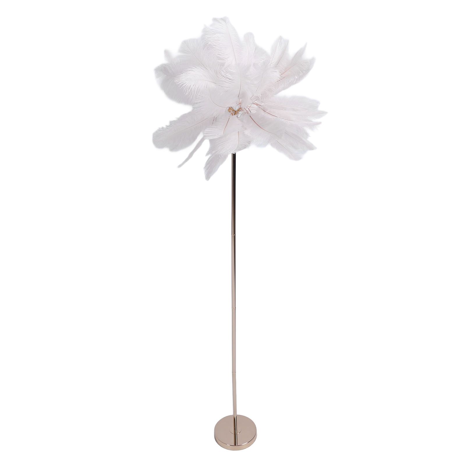 61in Decorative Feather LED Floor Lamp 3 Color Temperature Stepless Dimming — image 1