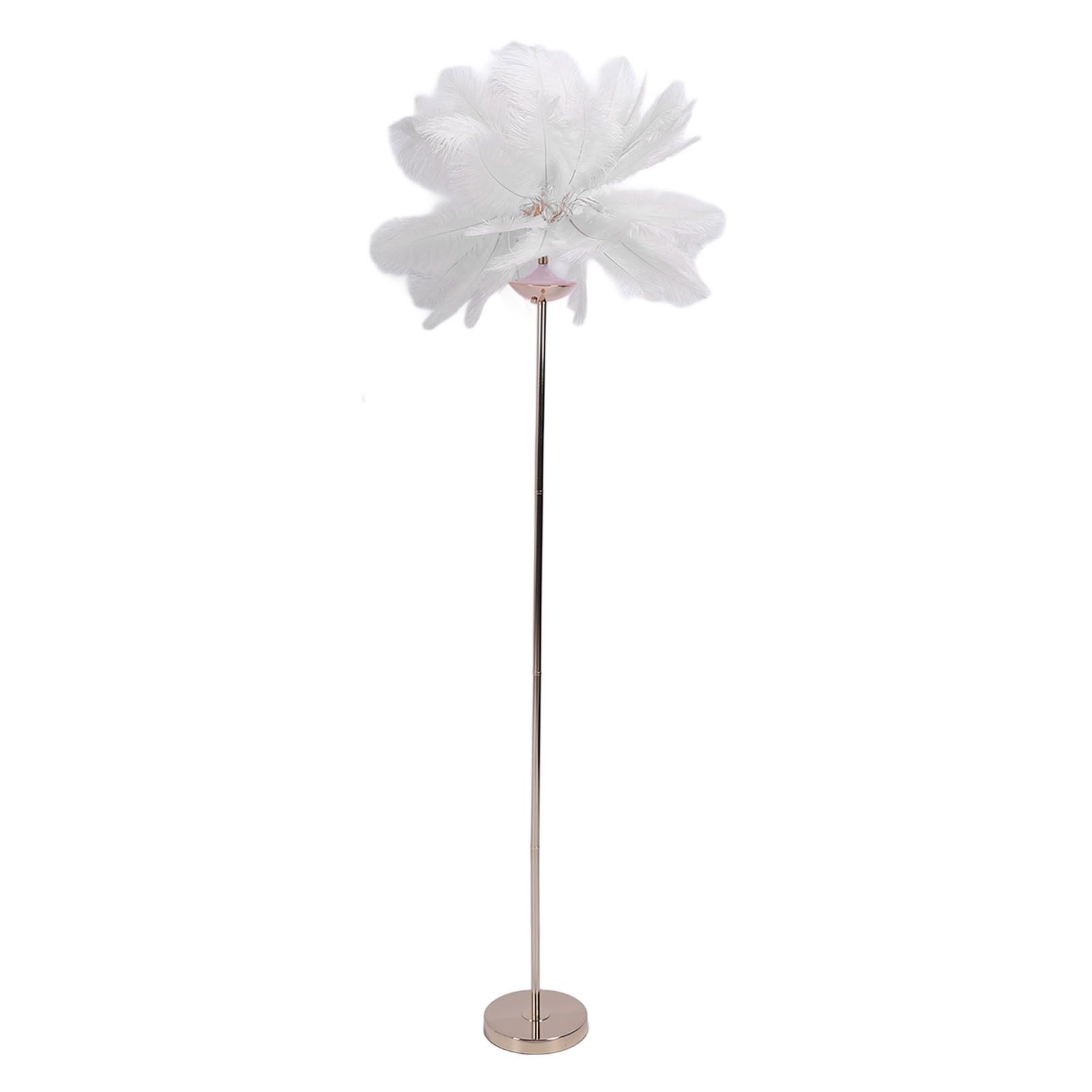 61in Decorative Feather LED Floor Lamp 3 Color Temperature Stepless Dimming view 6