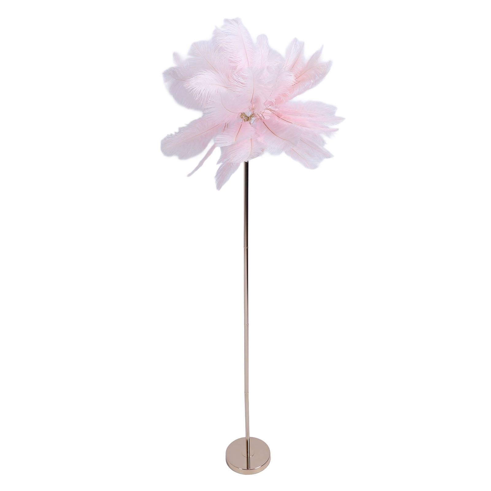 61in Decorative Feather LED Floor Lamp 3 Color Temperature Stepless Dimming