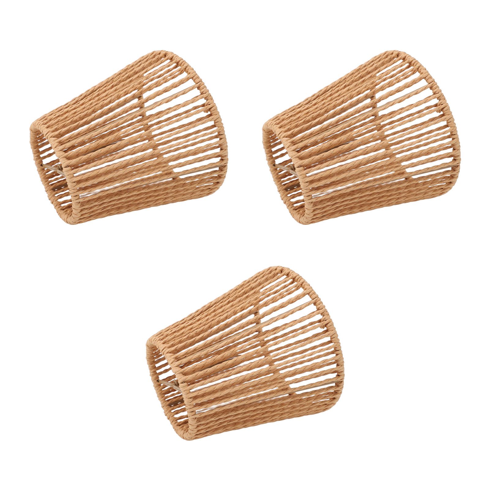 3pcs Small Lamp Shades Replacement Woven Lampshade for Floor Lamps Pendant