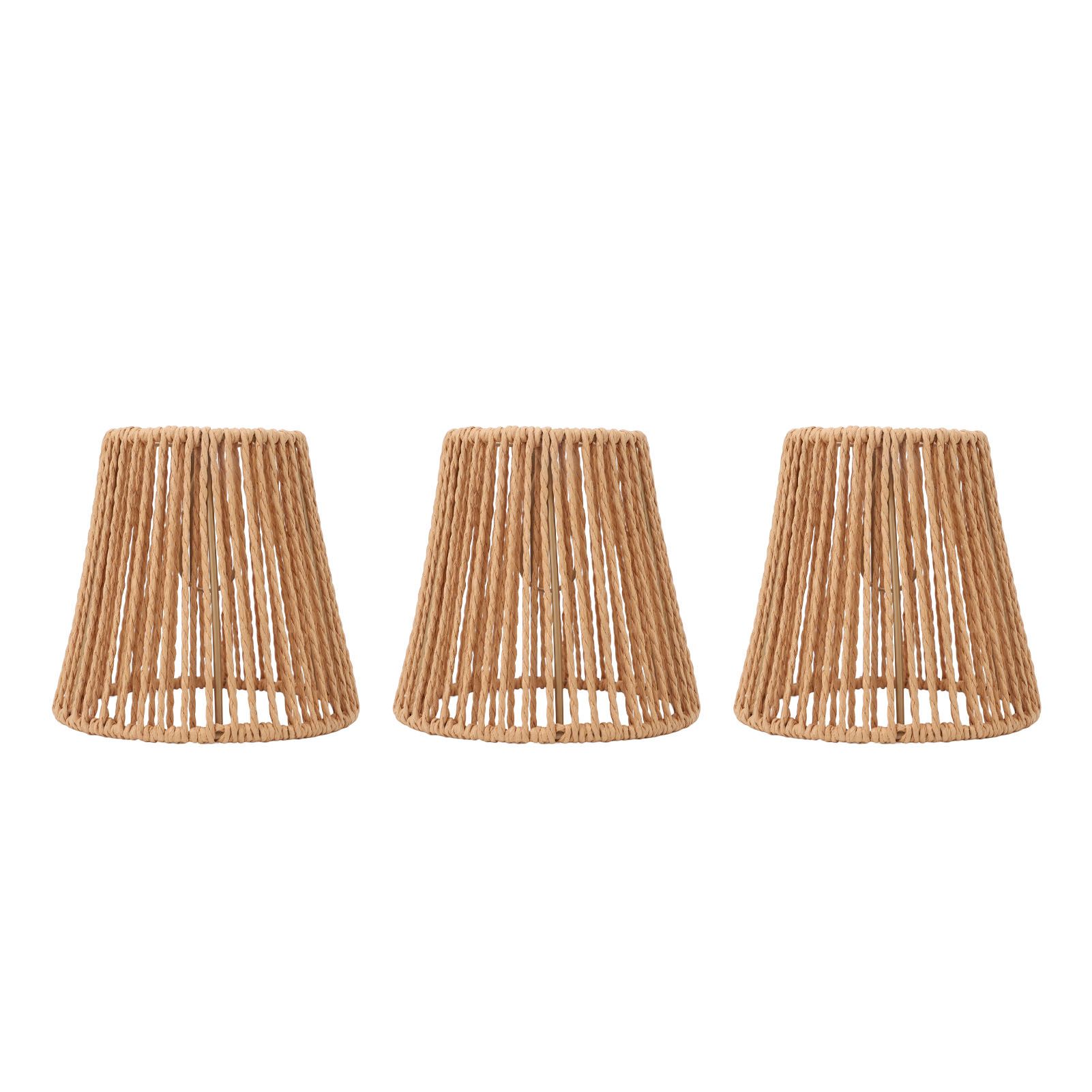 3pcs Small Lamp Shades Replacement Woven Lampshade for Floor Lamps Pendant view 3