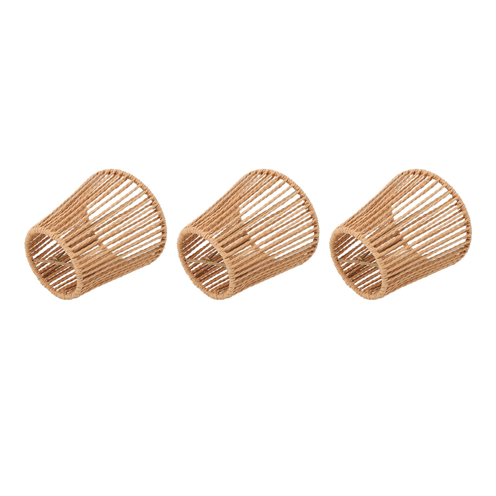 3pcs Small Lamp Shades Replacement Woven Lampshade for Floor Lamps Pendant view 4