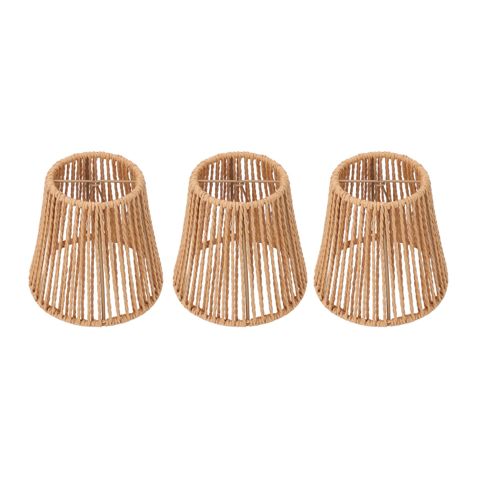 3pcs Small Lamp Shades Replacement Woven Lampshade for Floor Lamps Pendant view 11
