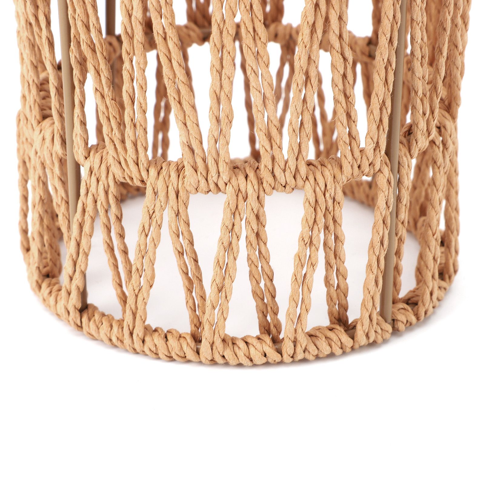 4pcs Lampshade Retro Imitation Rattan Bohemian Style Hand Woven Lamp Shade for view 2