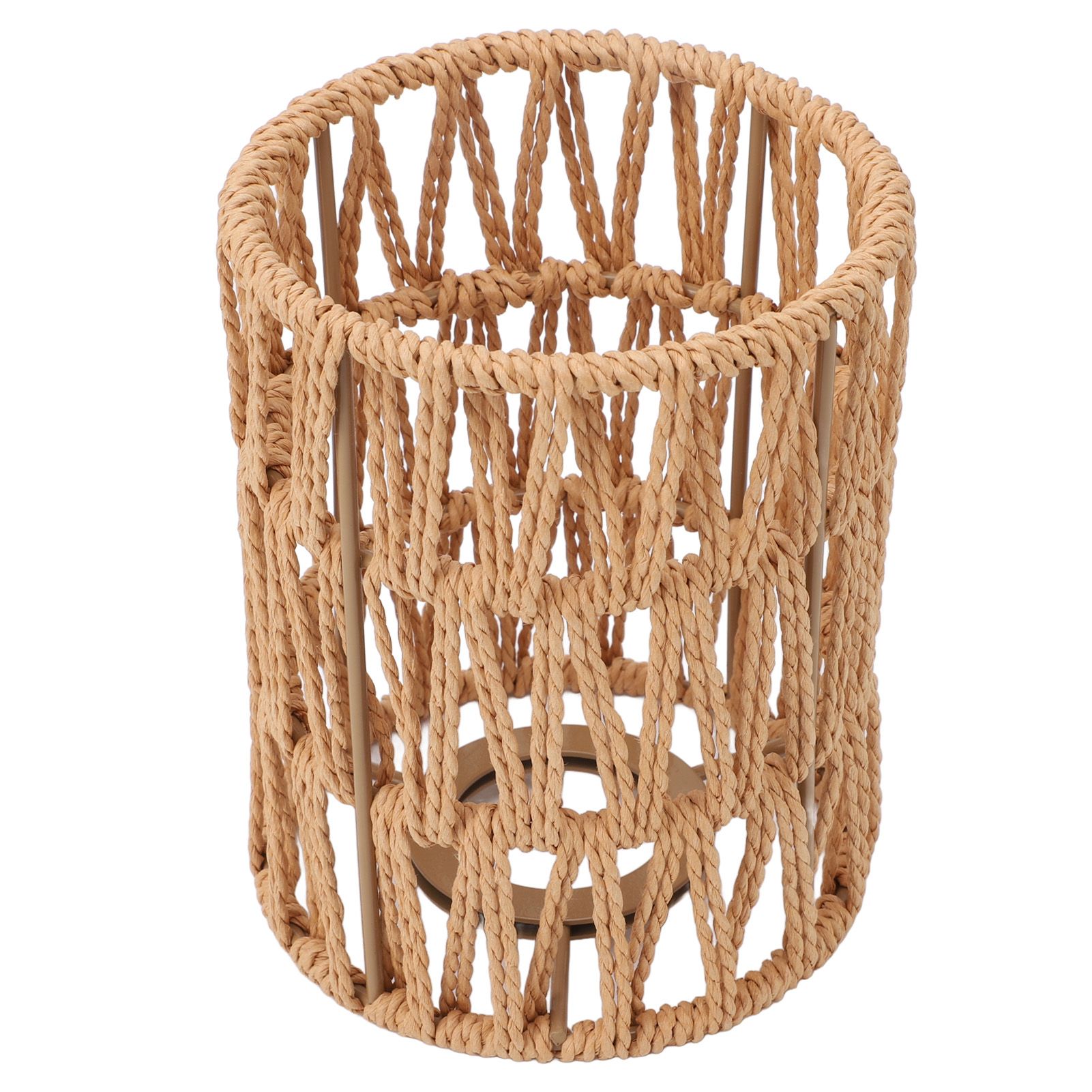 4pcs Lampshade Retro Imitation Rattan Bohemian Style Hand Woven Lamp Shade for view 6
