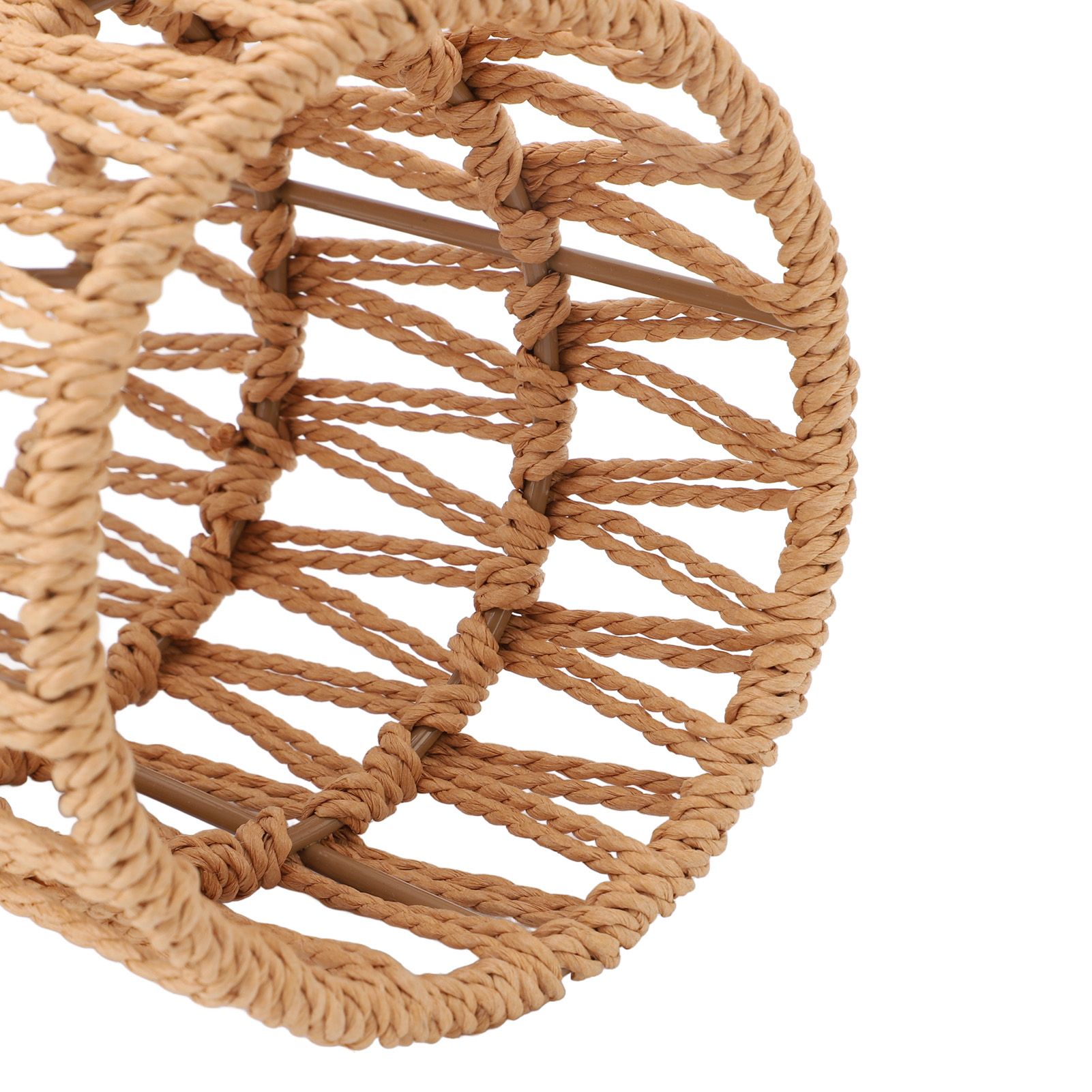 4pcs Lampshade Retro Imitation Rattan Bohemian Style Hand Woven Lamp Shade for view 7