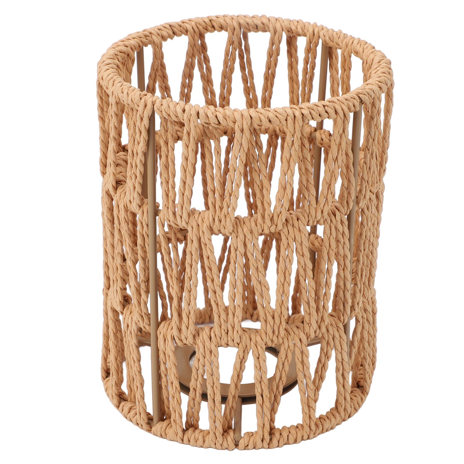 4pcs Lampshade Retro Imitation Rattan Bohemian Style Hand Woven Lamp Shade for view 8