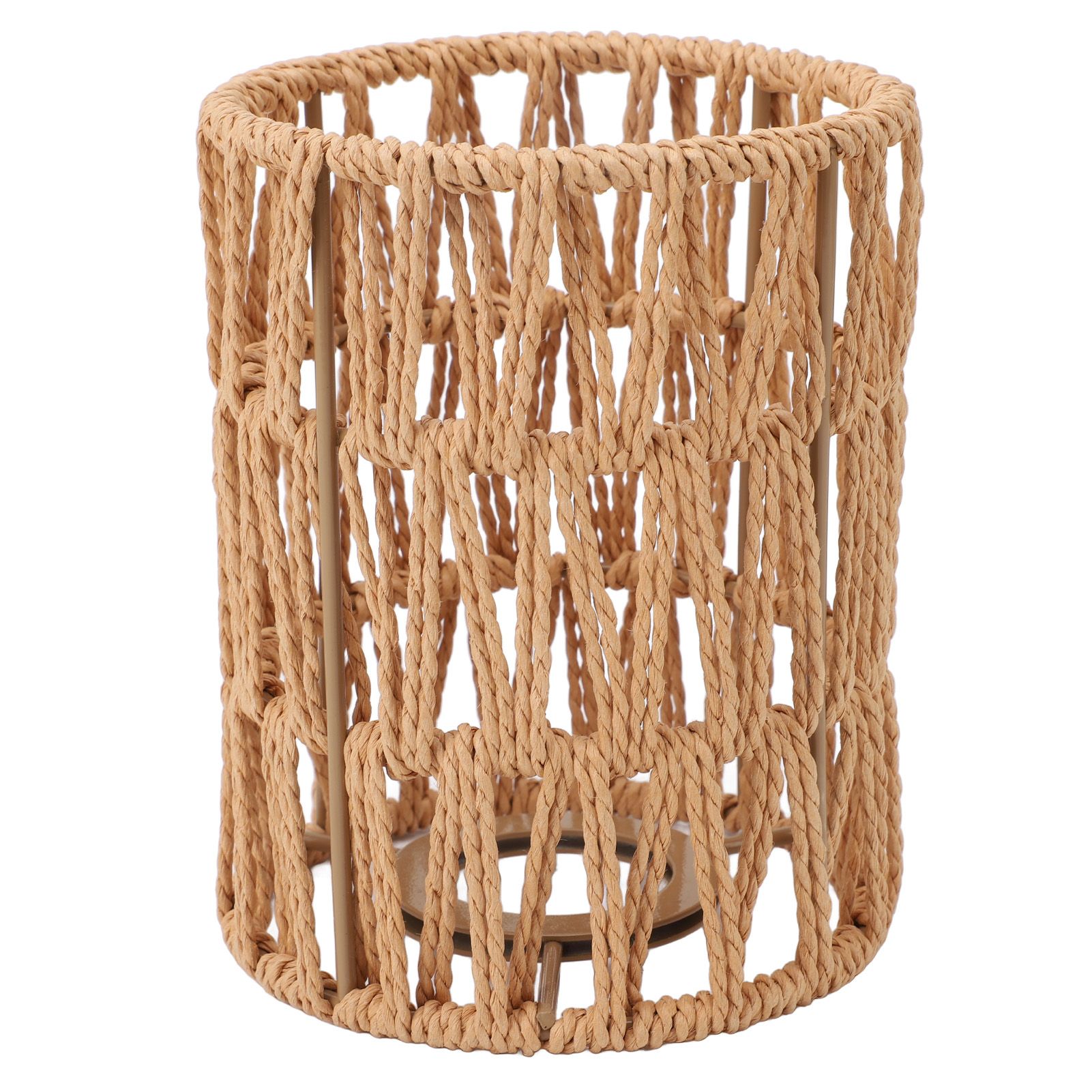 4pcs Lampshade Retro Imitation Rattan Bohemian Style Hand Woven Lamp Shade for view 9