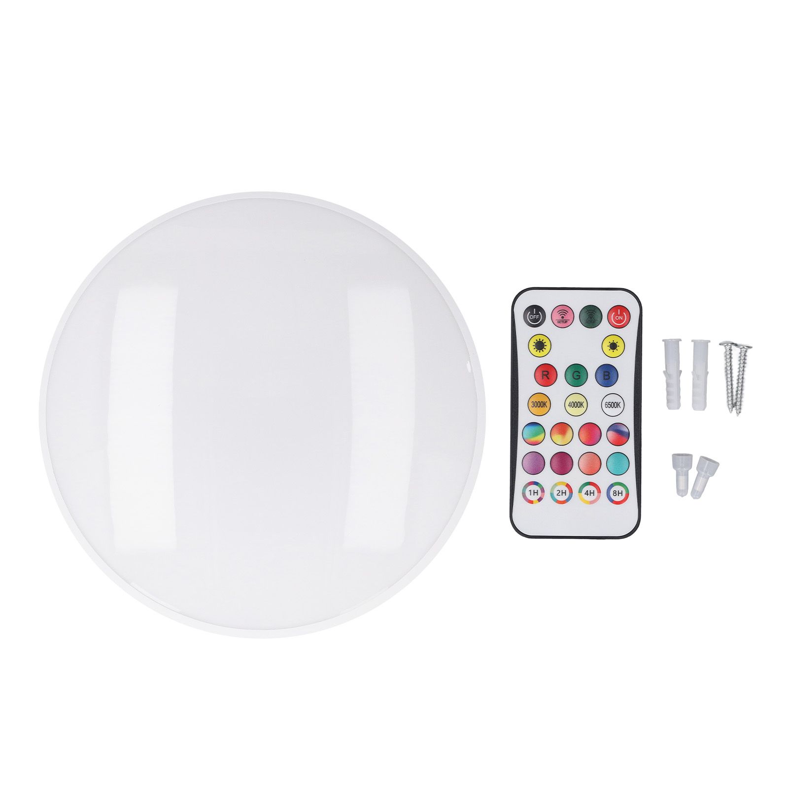 LED Ceiling Light RGB Remote Control Flush Mount Ceiling Light 24W 3000K‑6500K view 3