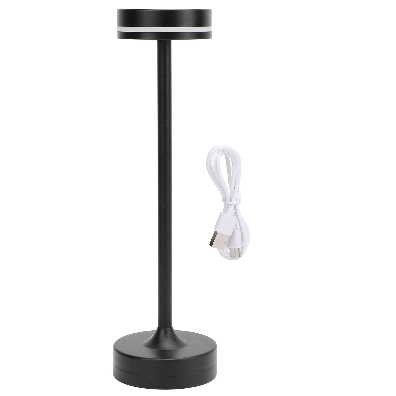 Small Bedside Table Lamp Cordless Rechargeable 3 Color Stepless Dimmable Touch view 3