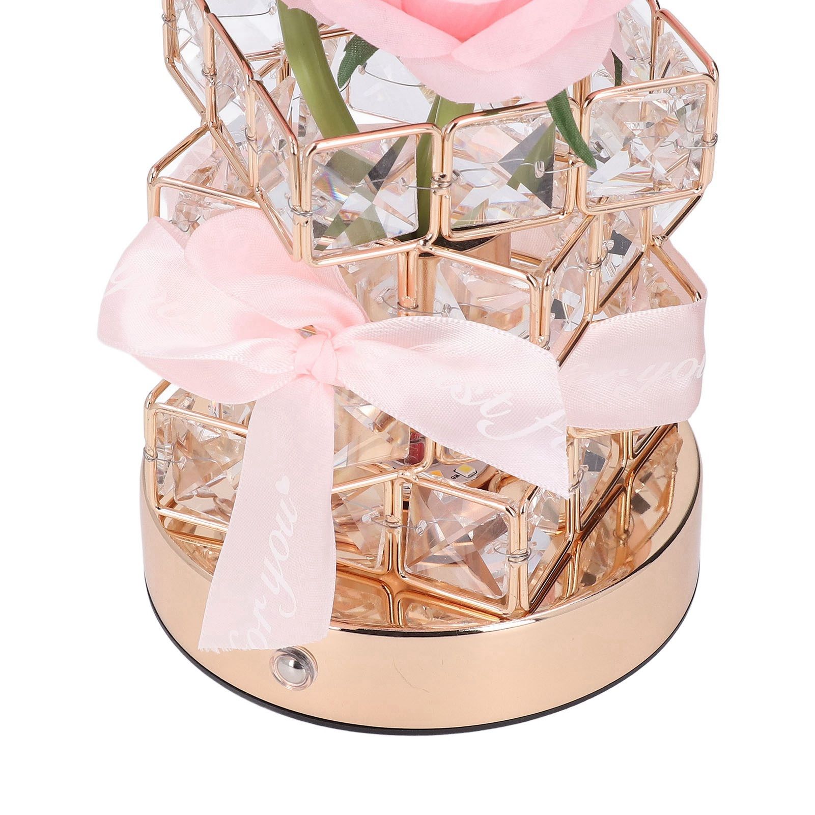 Rose Flower Lamp Rechargeable Touch Control Stepless Brightness Dimming 3 view 2