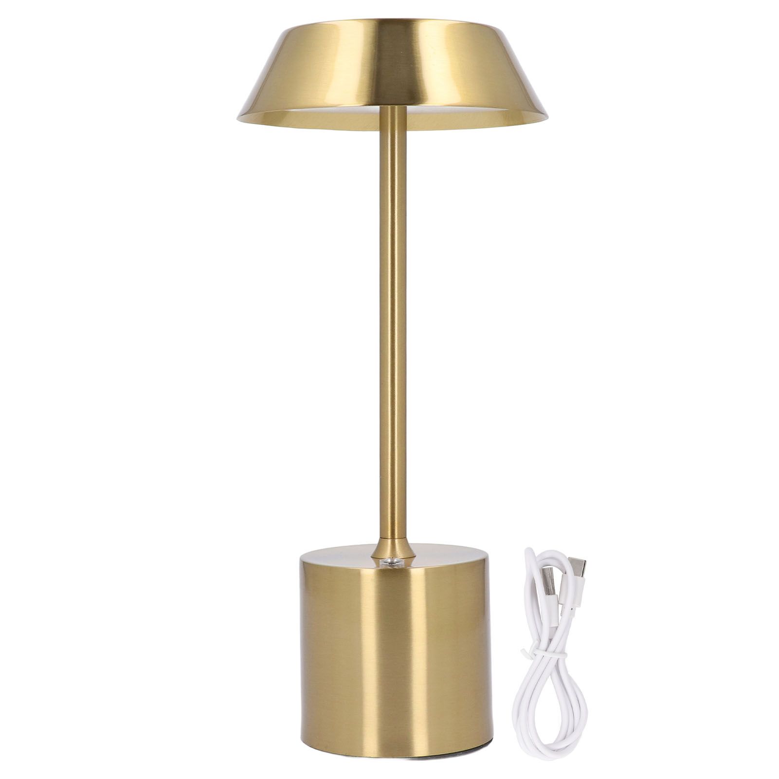 LED Cordless Desk Lamp Gold Rechargeable 3 Color Touch Dimmable Battery view 3