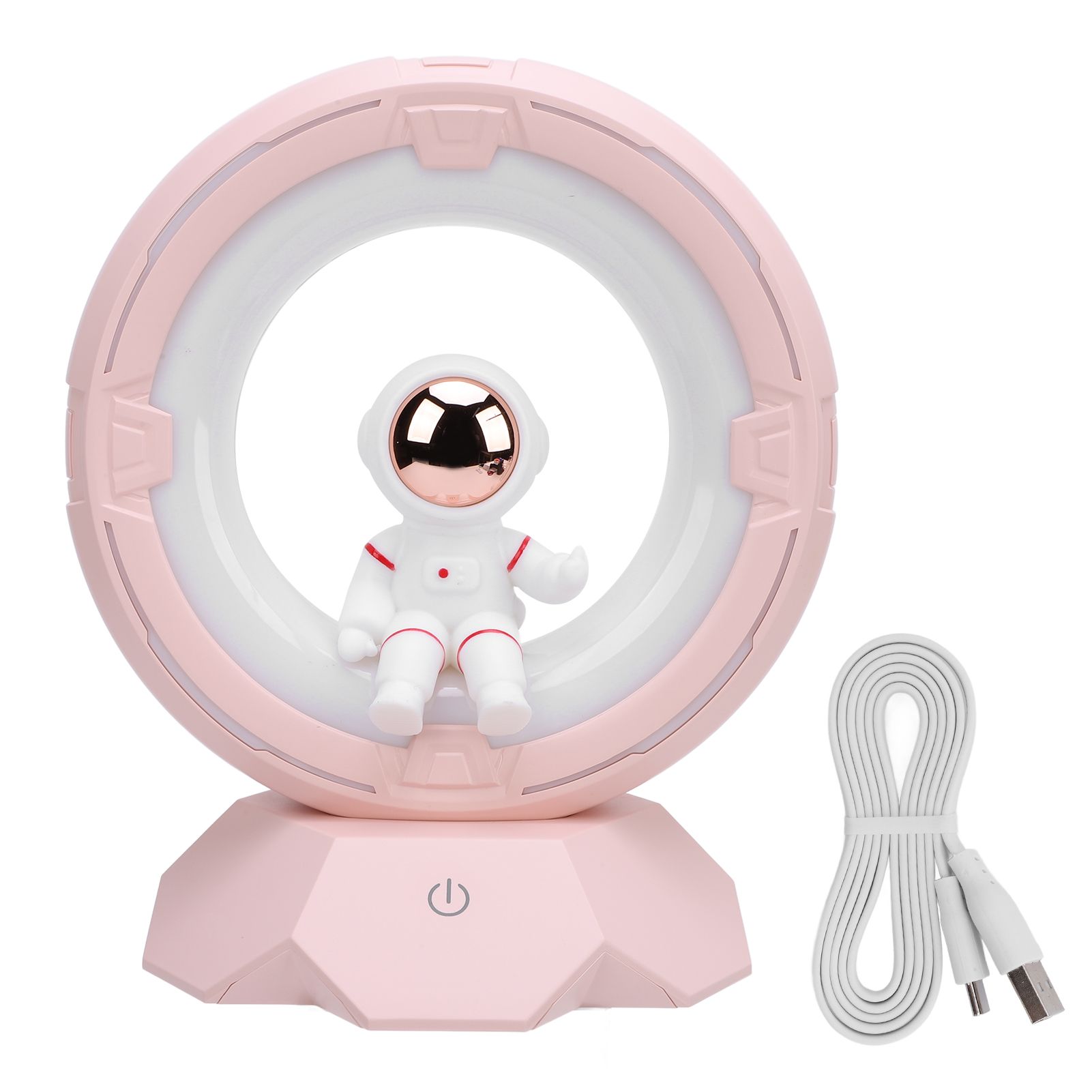 Space Man Night Light for Kids ABS PC Silicone 3 Color Temperature USB view 3