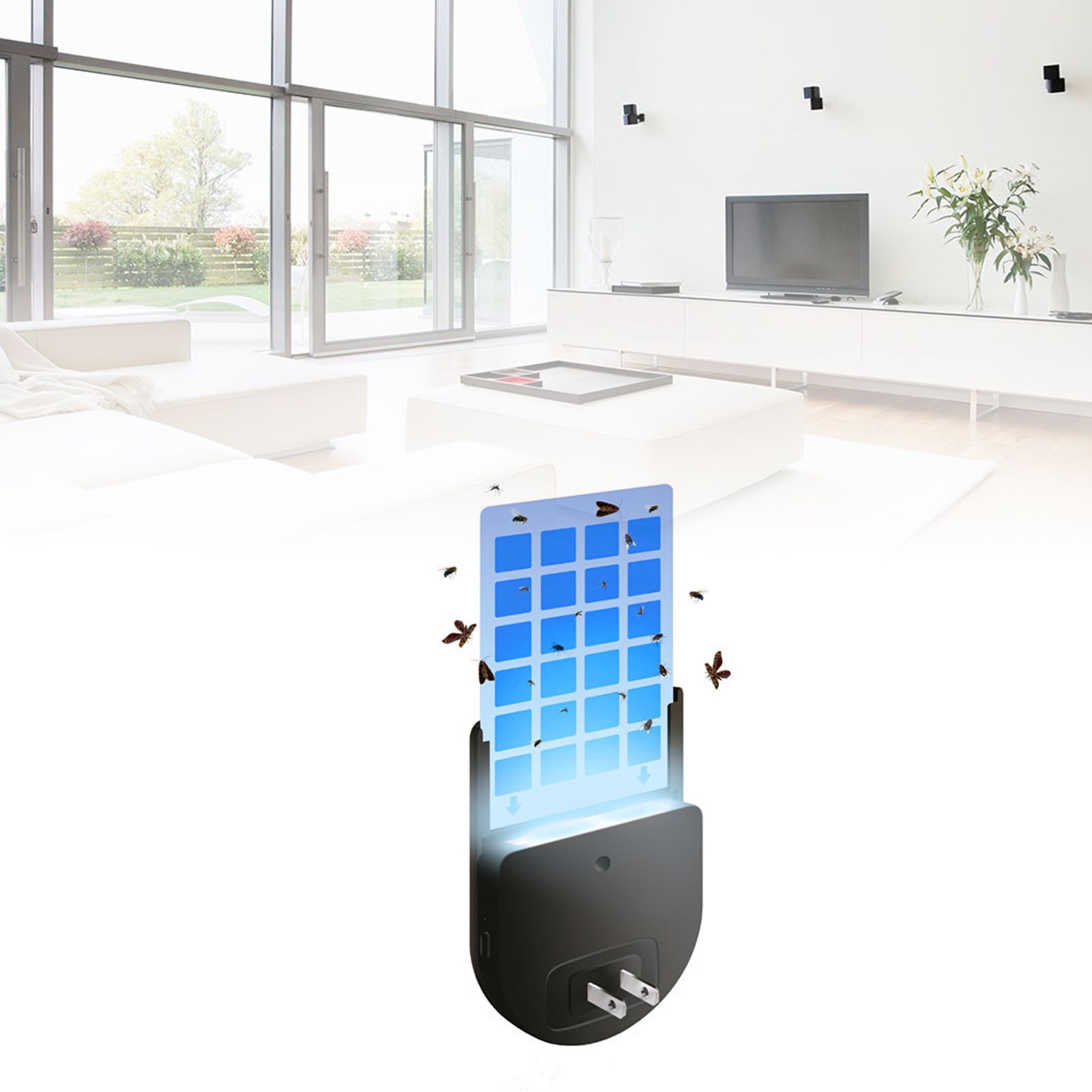 Indoor Fly Trap 5LED Plug In 365 to 395nm Strong Adhesive Long Life Fruit Fly view 8