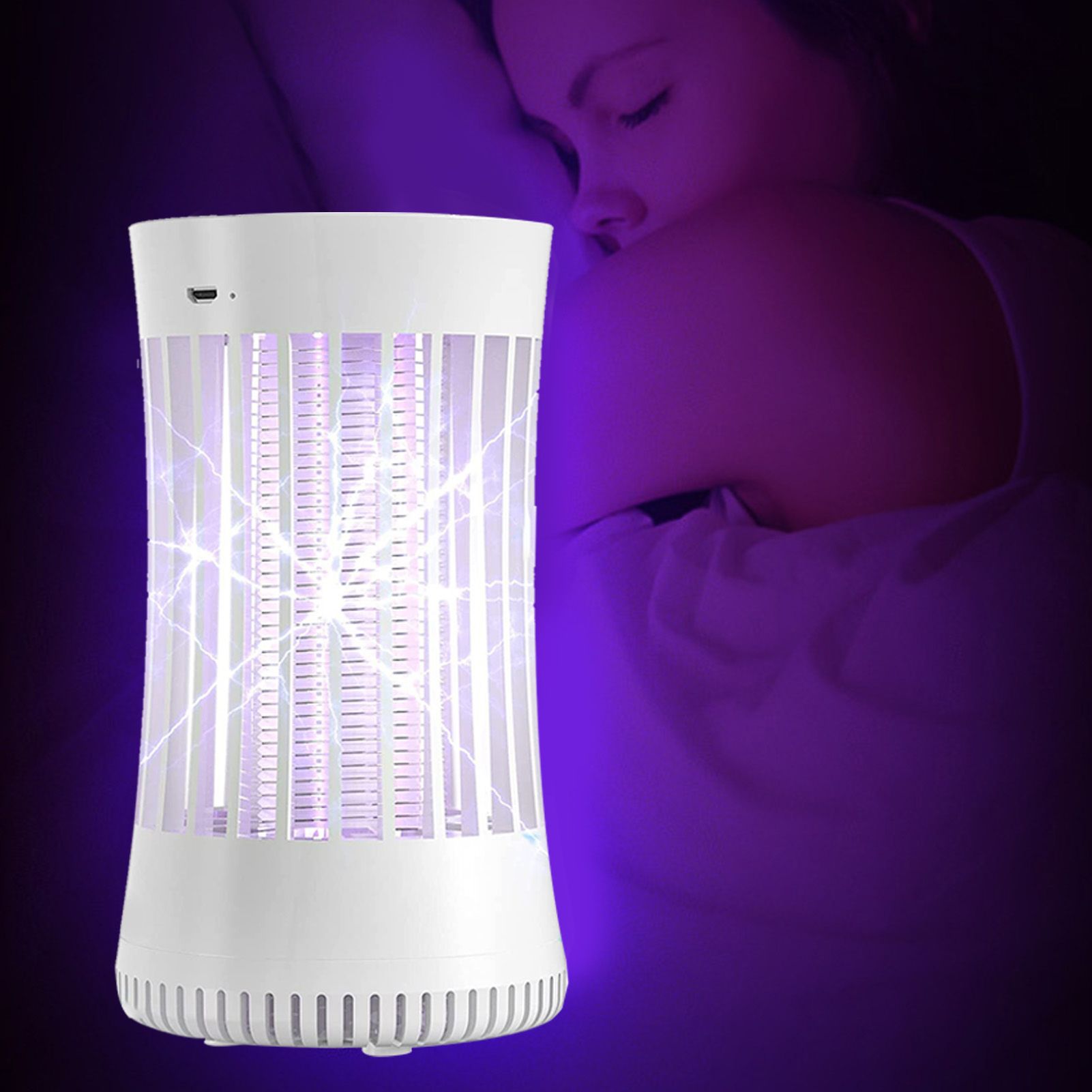 Electric Fly Light Electric Suction Type Purple Light Silent USB Rechargeable view 6