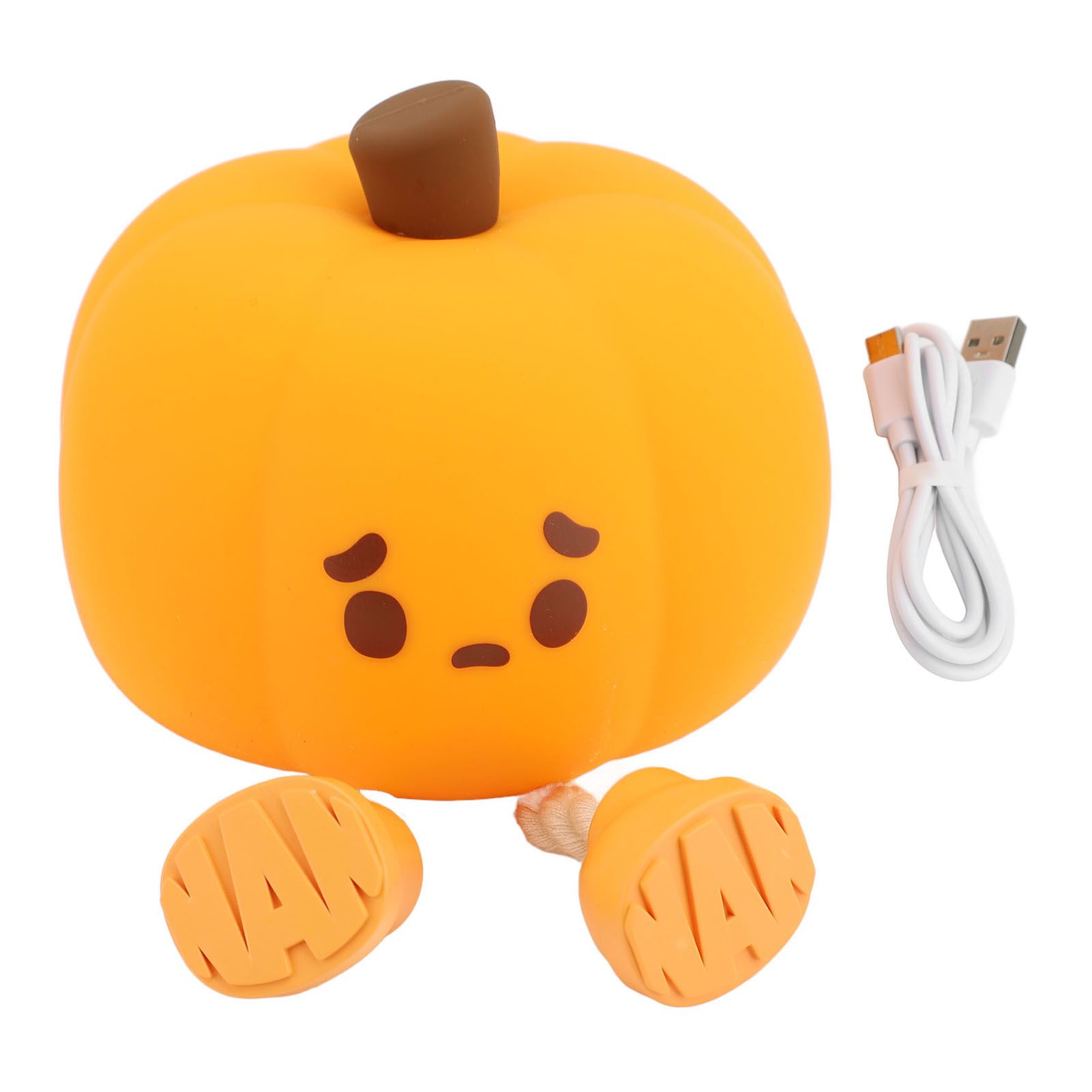 Pumpkin Silicone Night Light Cute Pumpkin Tap Light 3 Gear Adjustable view 3