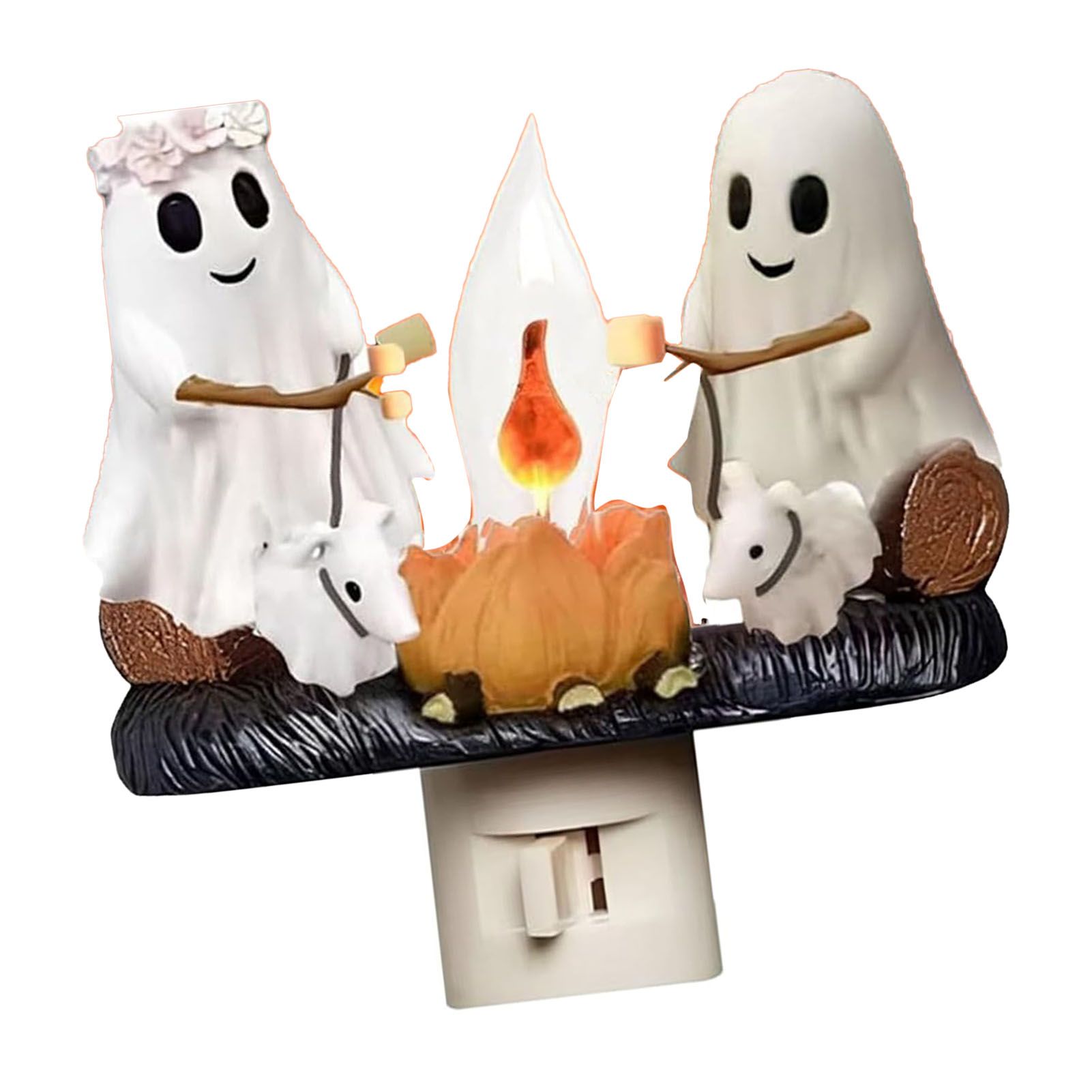 Ghost Campfire Night Light LED Small Cute 3D Spooky Flickering Fire Nightlight view 4