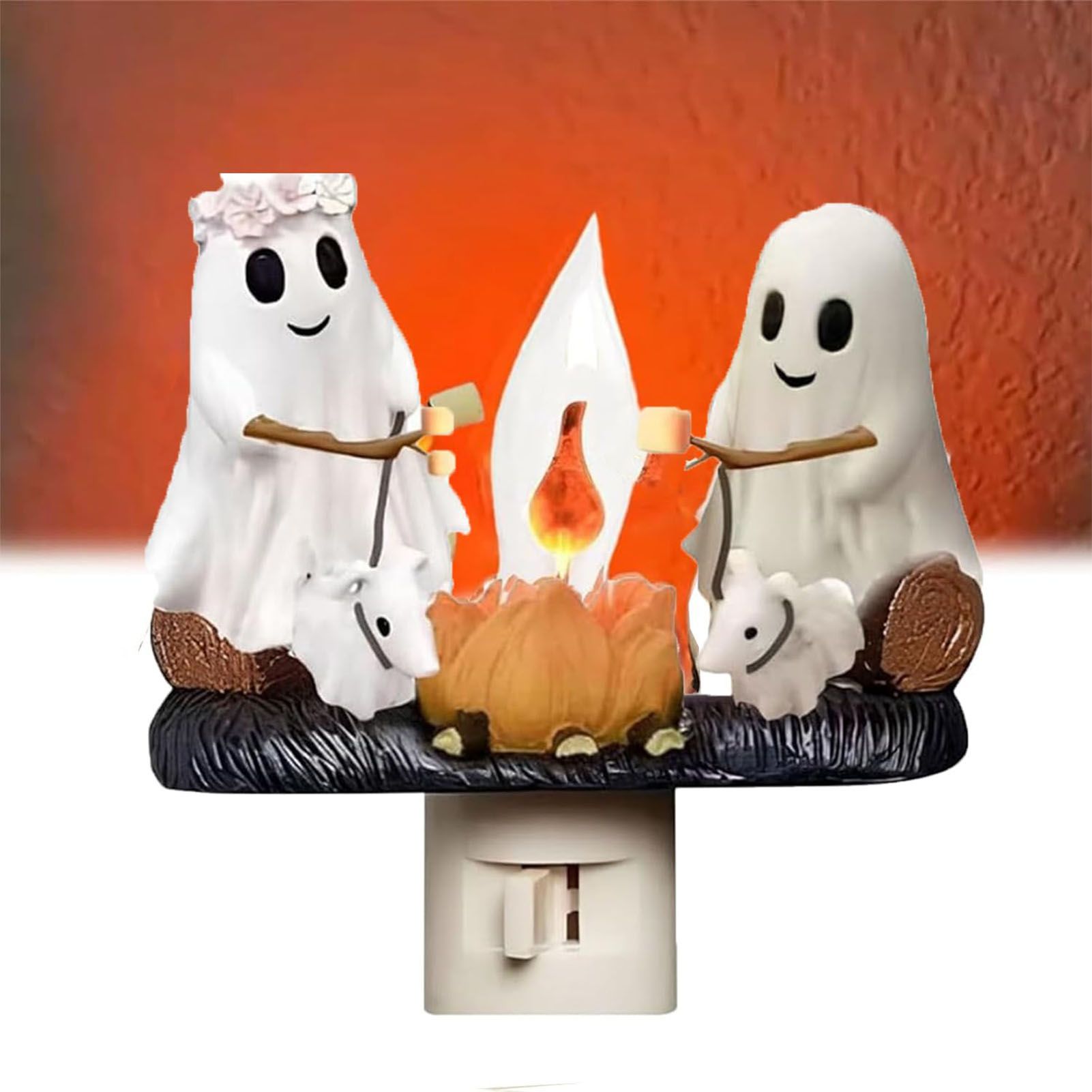 Ghost Campfire Night Light LED Small Cute 3D Spooky Flickering Fire Nightlight view 8
