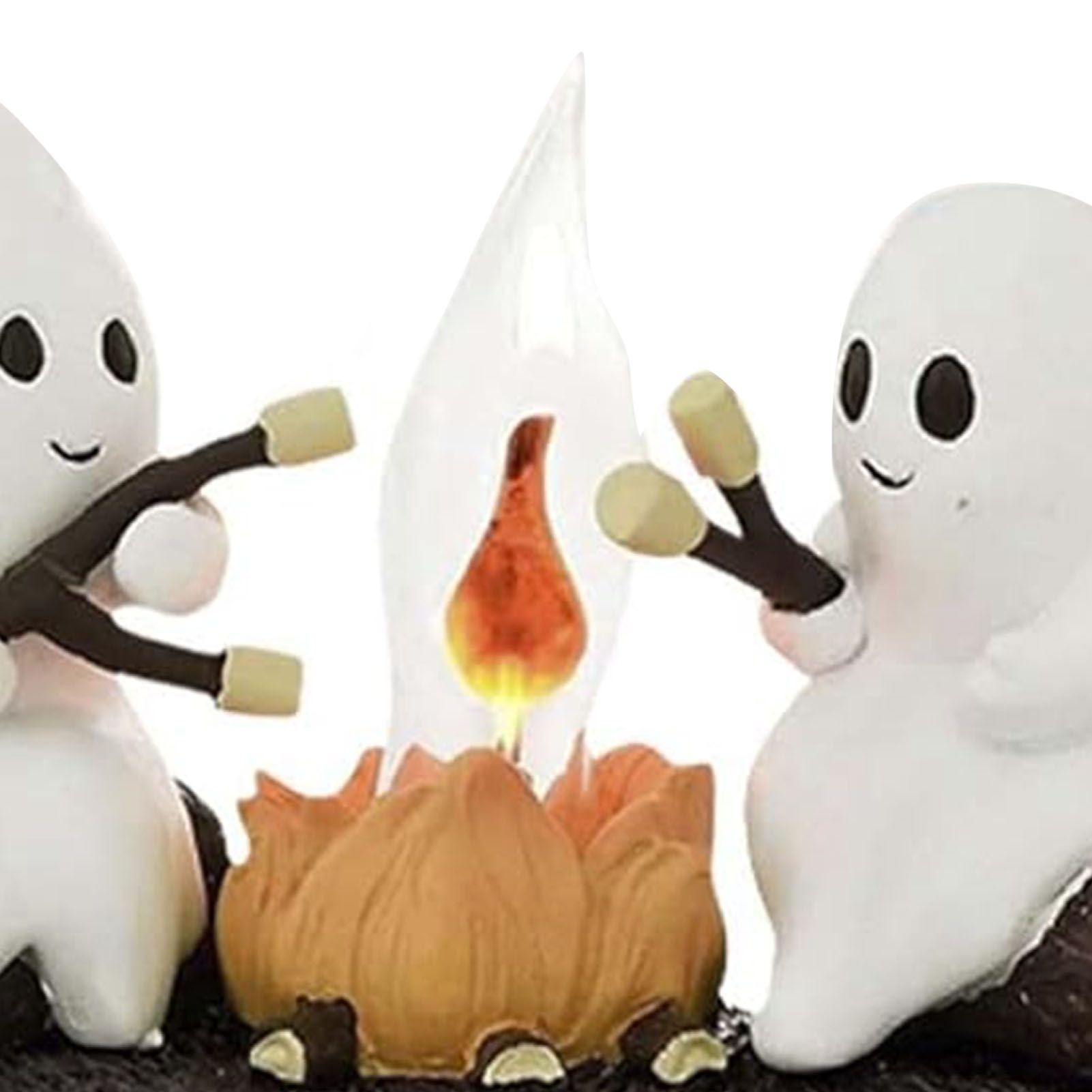 LED Ghost Campfire Flickering Night Light 2 Ghosts Roasting Marshmallows At view 2