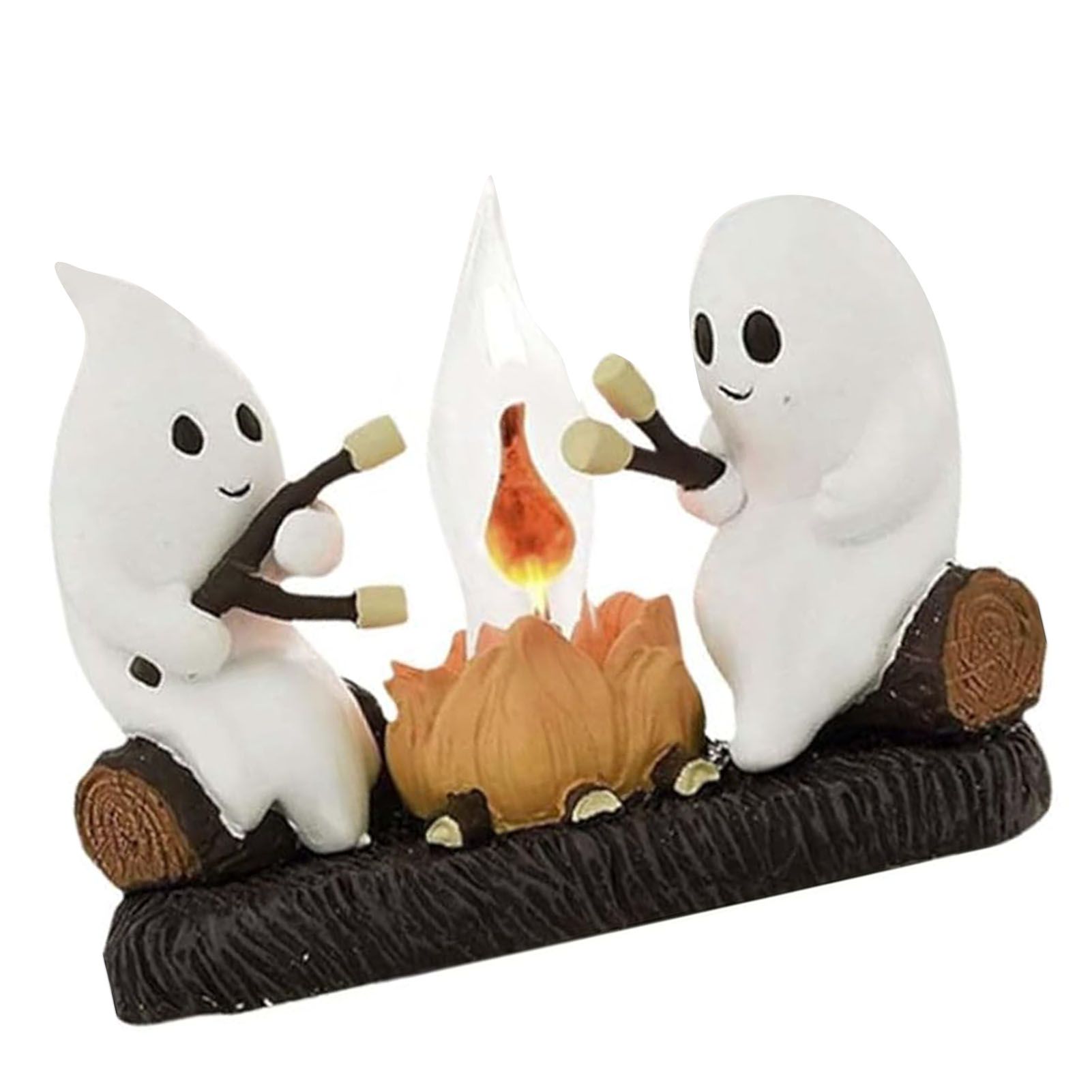 LED Ghost Campfire Flickering Night Light 2 Ghosts Roasting Marshmallows At view 6