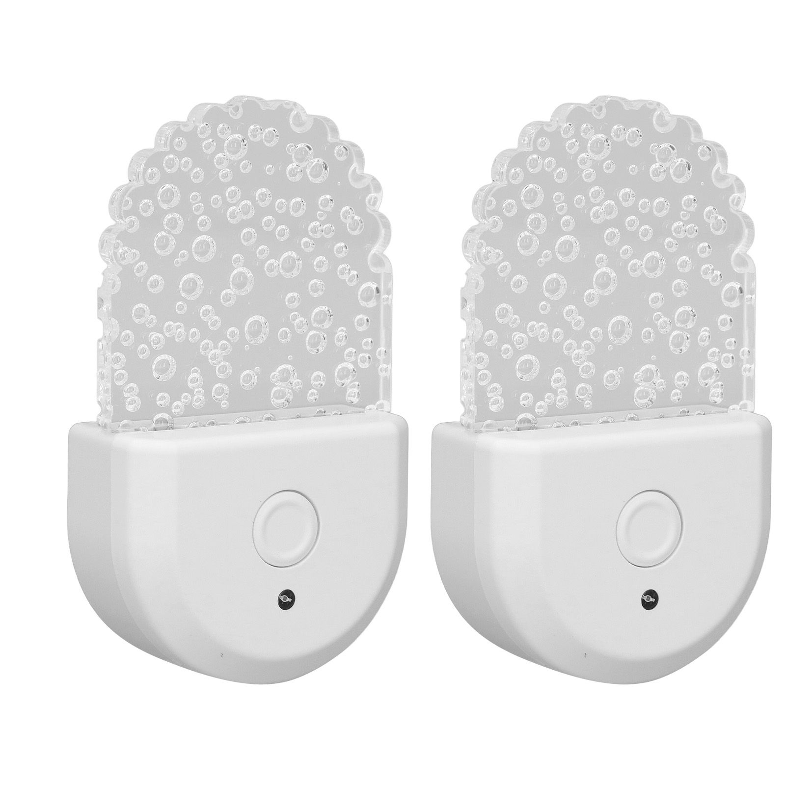 2 Pcs Color Changing Night Light Plug in RGB LED Night Lamp with Light Sensor view 4