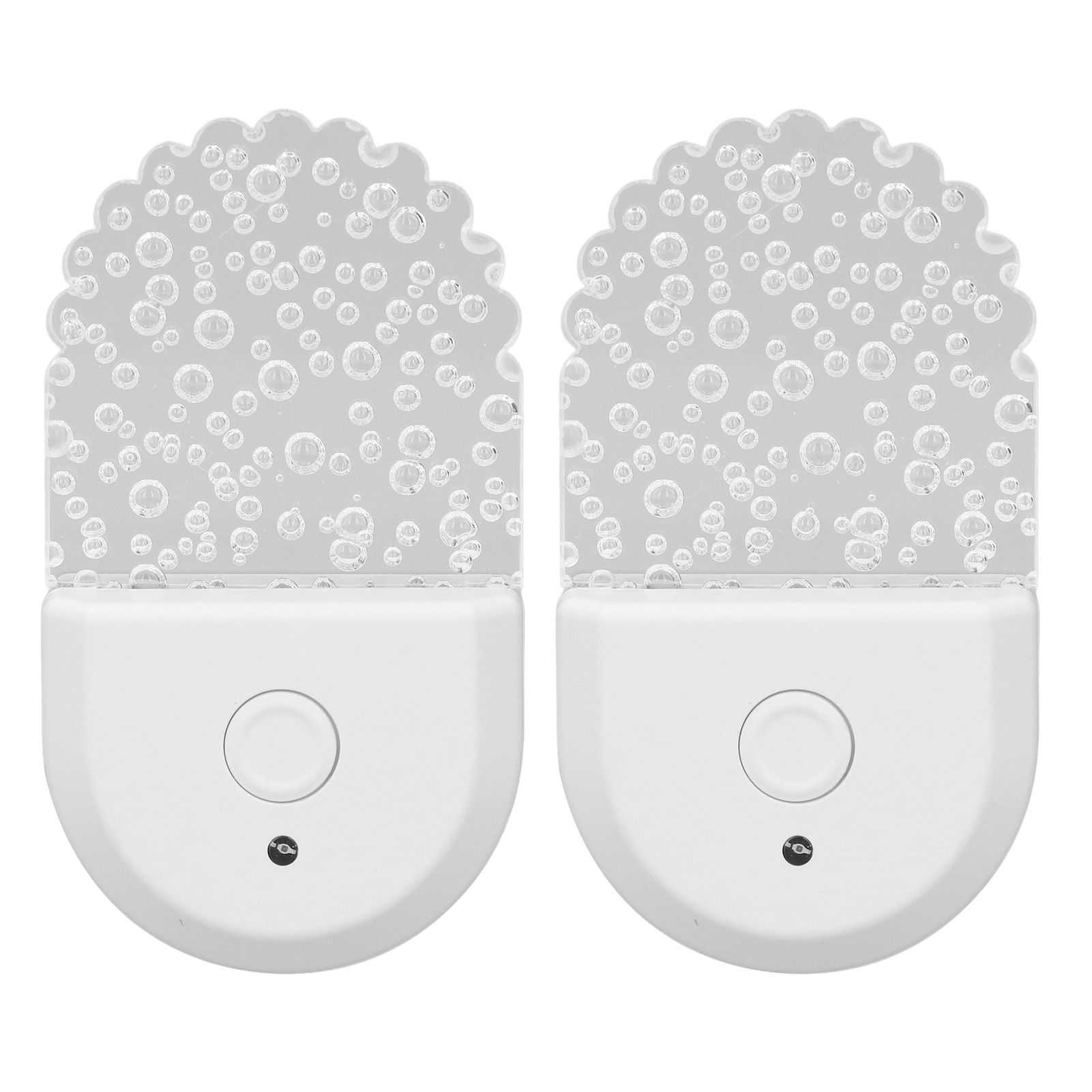 2 Pcs Color Changing Night Light Plug in RGB LED Night Lamp with Light Sensor — image 1