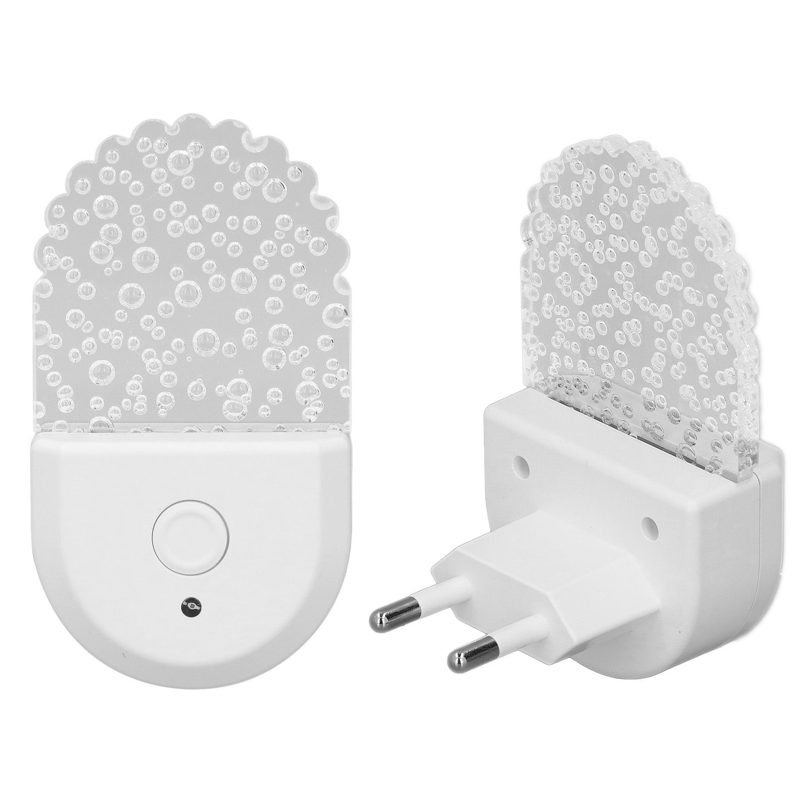 2 Pcs Color Changing Night Light Plug in RGB LED Night Lamp with Light Sensor view 3