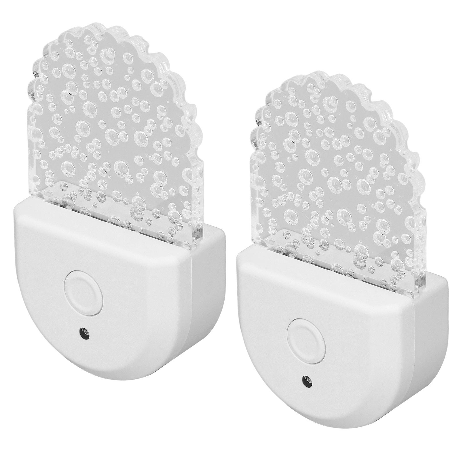 2 Pcs Color Changing Night Light Plug in RGB LED Night Lamp with Light Sensor view 11
