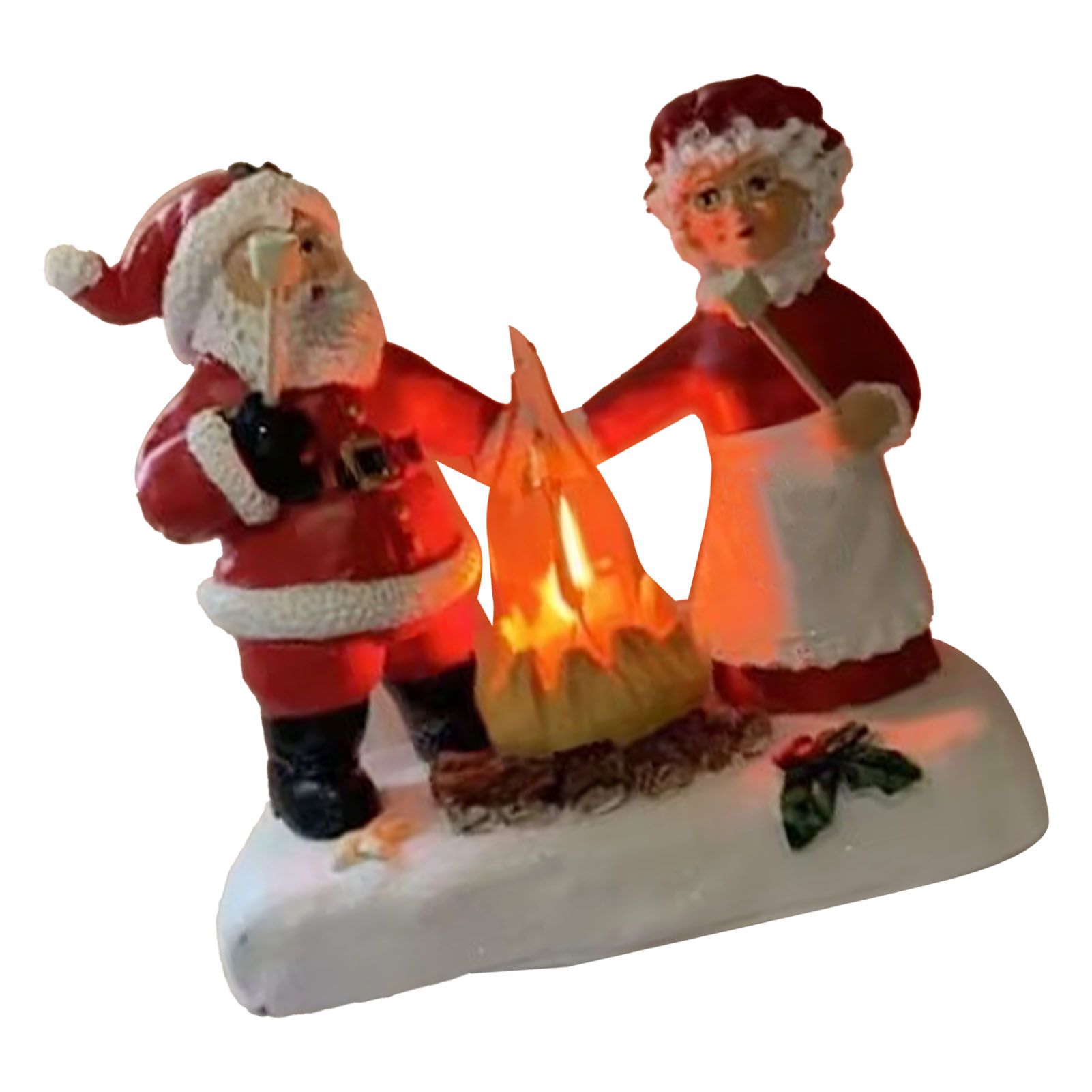 Santa Campfire Night Light LED Plug In Cute 3D Spooky Fake Flickering Fire view 4