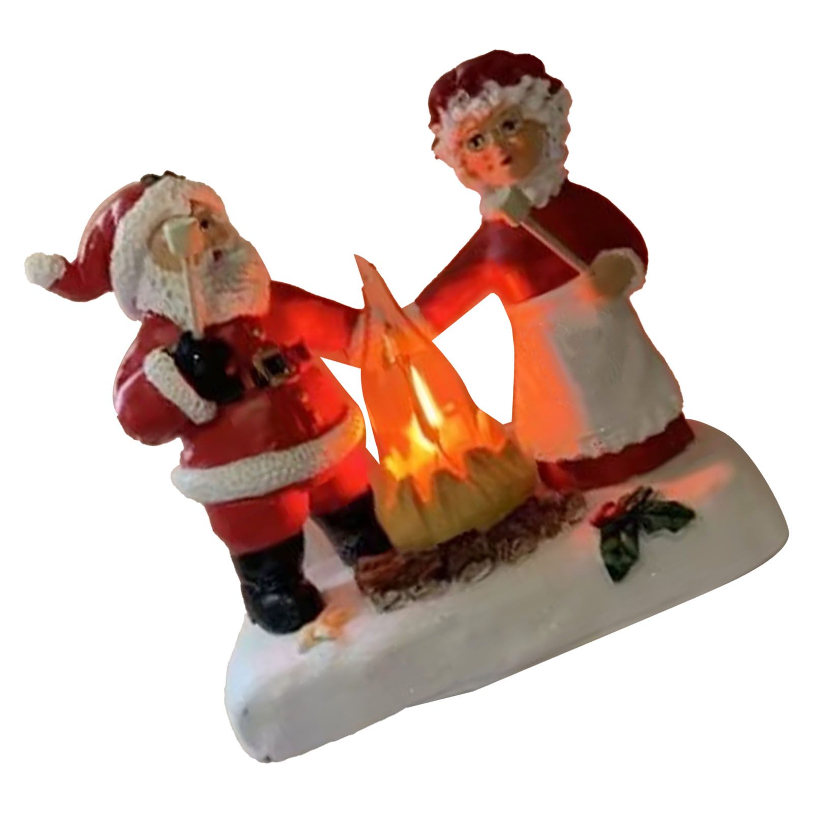 Santa Campfire Night Light LED Plug In Cute 3D Spooky Fake Flickering Fire view 6
