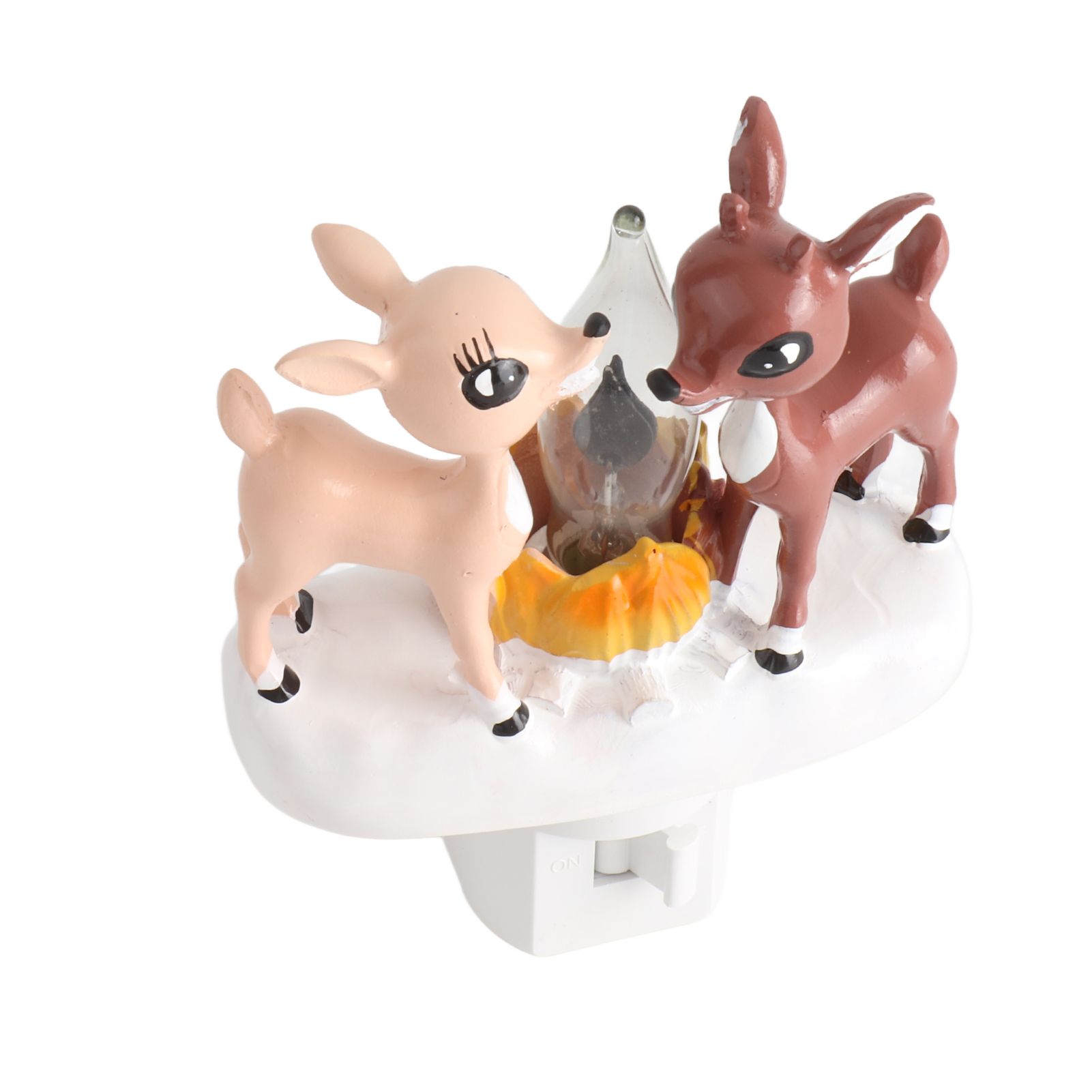 Campfire Flickering Night Light Resin Warm Light Cute Look Portable Decorative