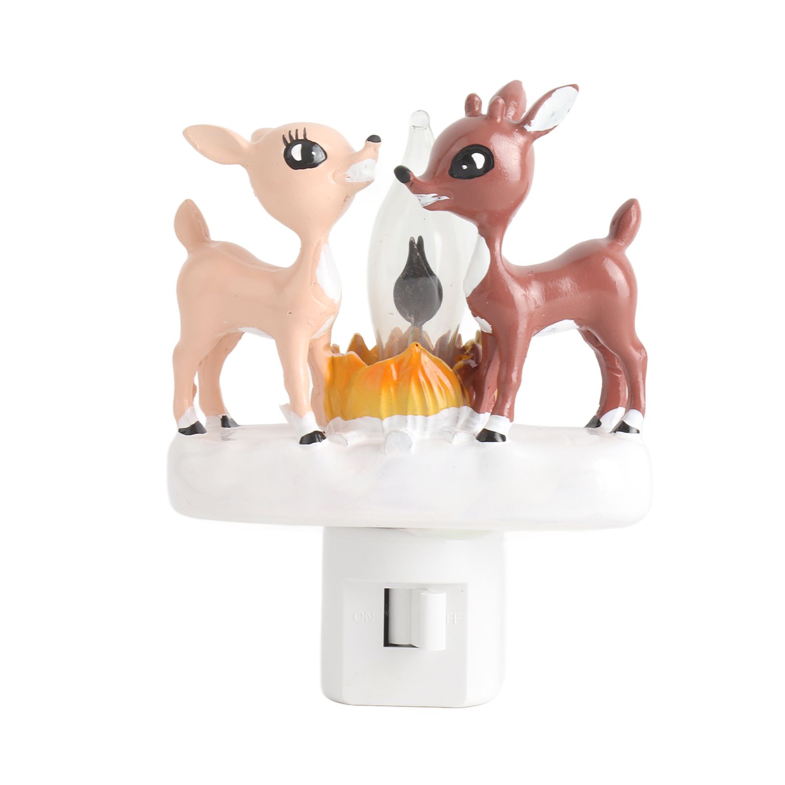 Campfire Flickering Night Light Resin Warm Light Cute Look Portable Decorative view 2