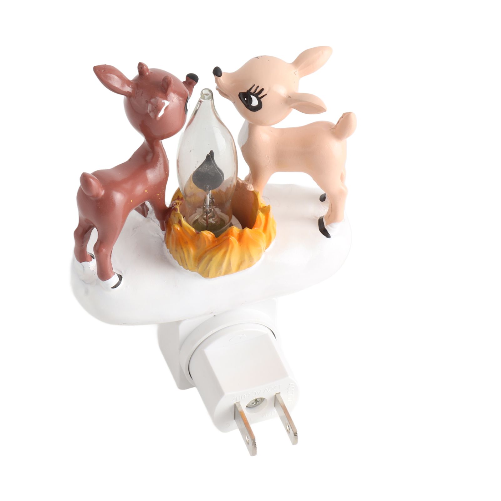 Campfire Flickering Night Light Resin Warm Light Cute Look Portable Decorative view 3