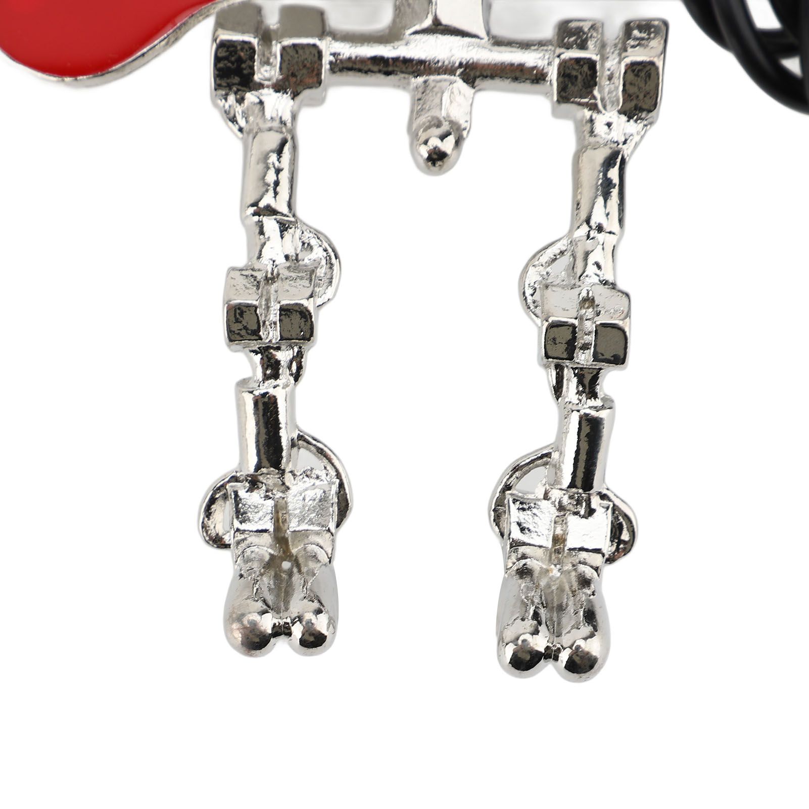 Vintage Microphone Guitar Robot Table Lamp Aluminum Retro Metal Robot Night view 2