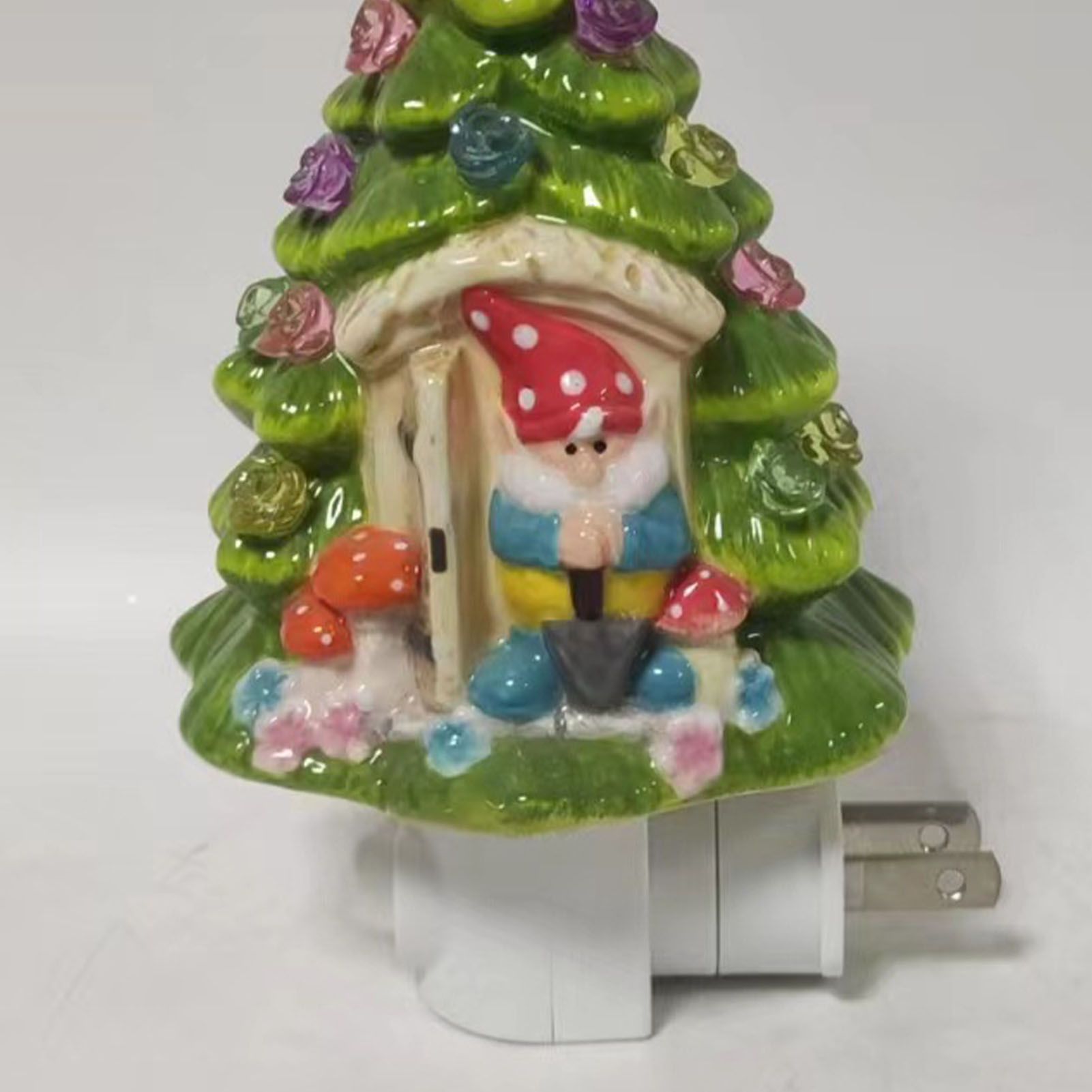 Xmas Tree Night Light LED Retro On Off Switch Multicolor Bulbs Plug In view 2